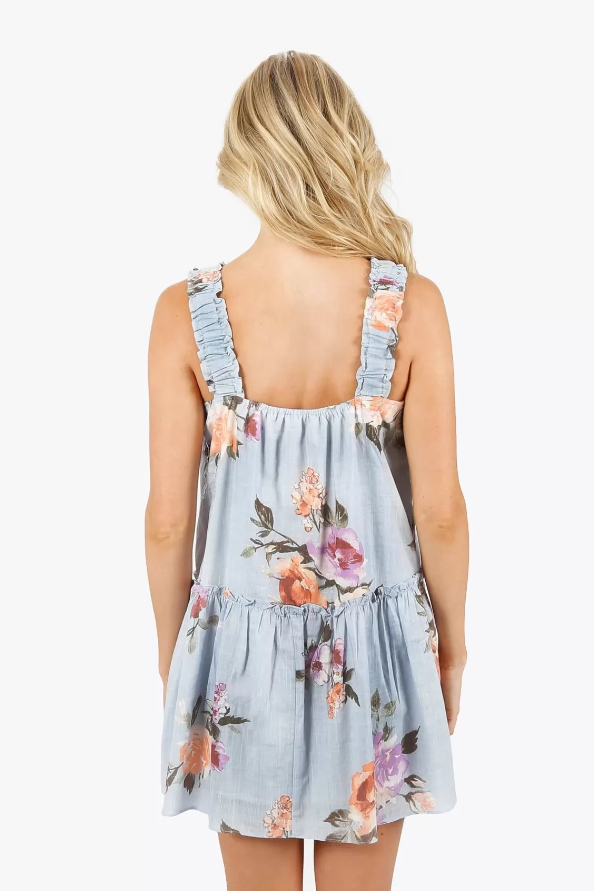 Tobi Milena Floral Ruffle Mini Dress - * Honeymoon Outfits | Bump Friendly Dresses