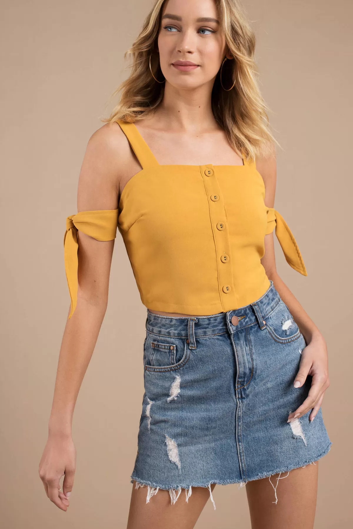 Tobi Moon River Sunshine Crop Top - * Birthday Outfits | Going Out Tops