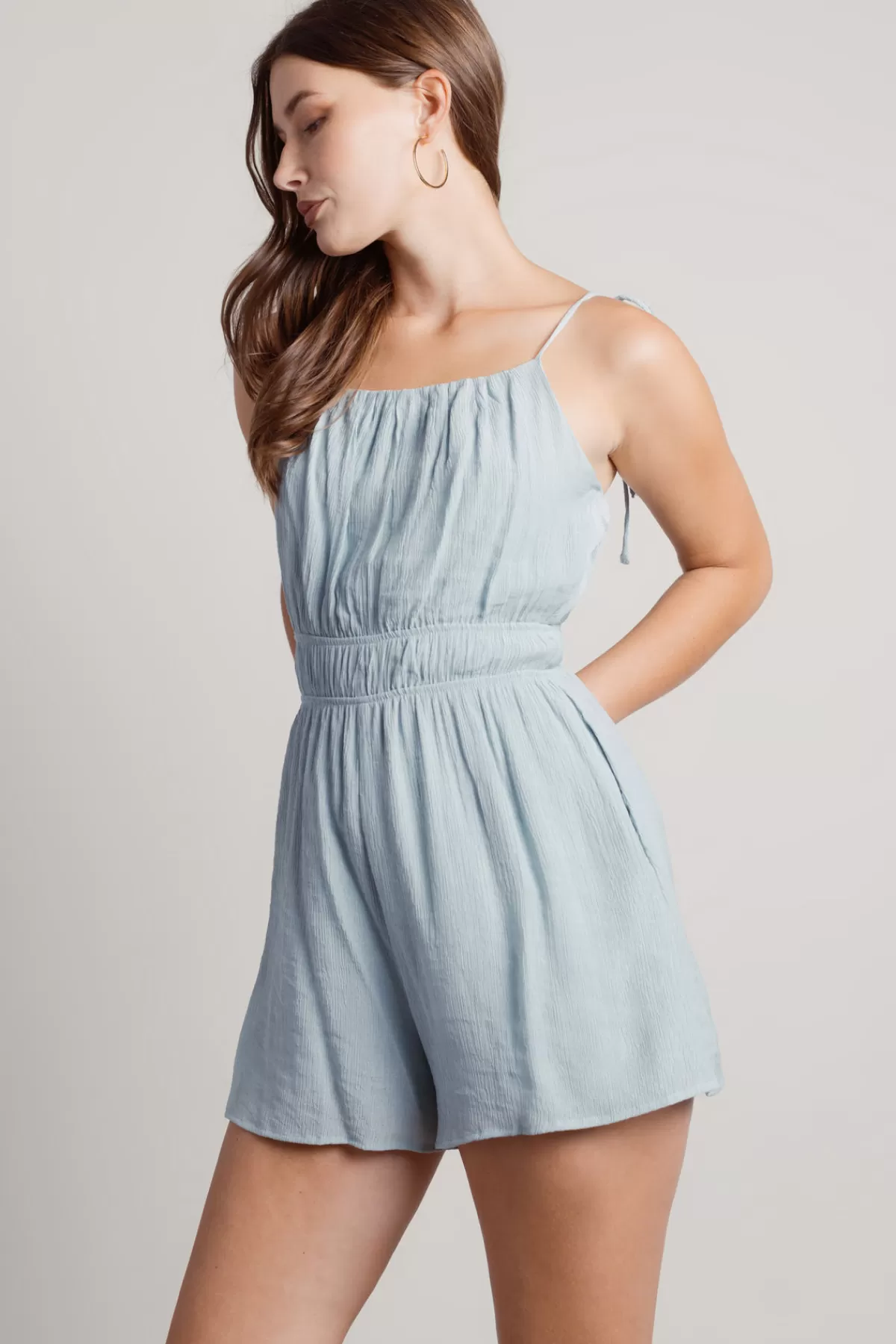 Tobi Naomi Tie Strap Romper - Blue* Resort Wear | Beach Vacation Outfits