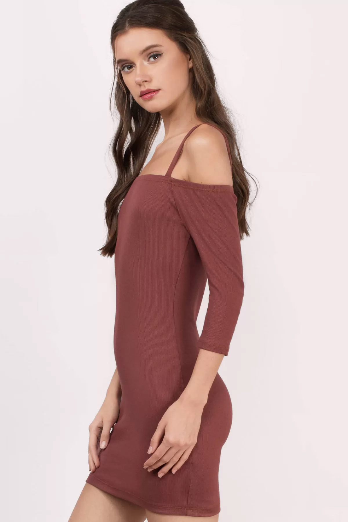 Tobi Natasha Off The Shoulder Bodycon Mini Dress - * Casual Dresses | Long Sleeve Dresses