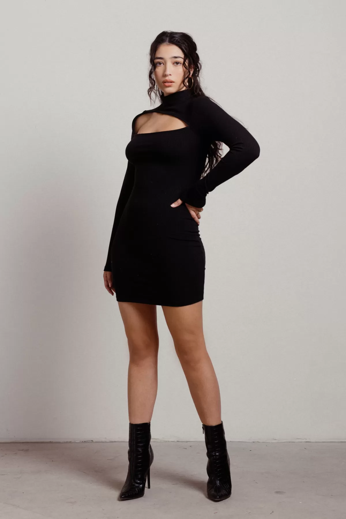 Tobi Navie Ribbed Cutout Mini Dress - * Valentines Day Outfits | Halloween Outfits