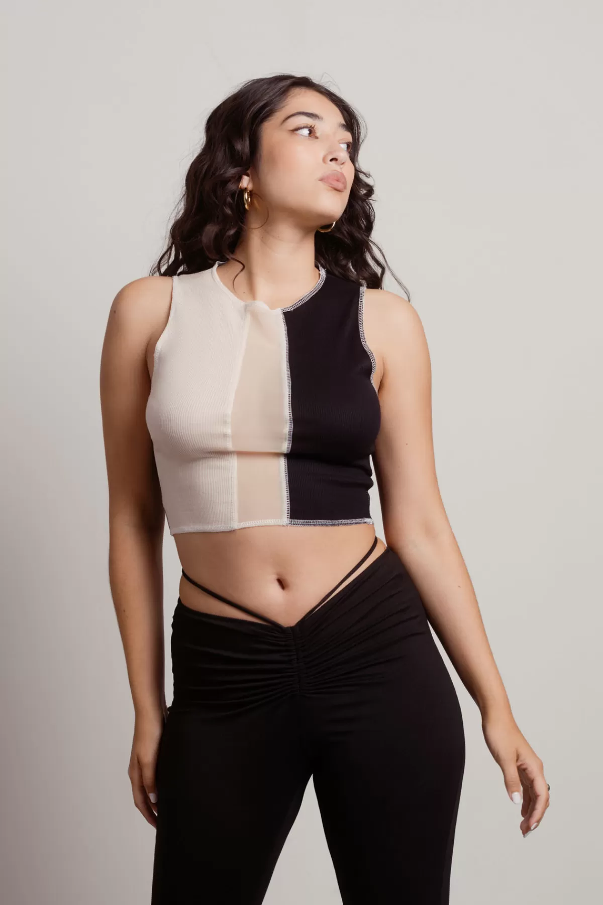 Tobi Neopolitan Tank Top - * Mesh Tops | Crop Tops