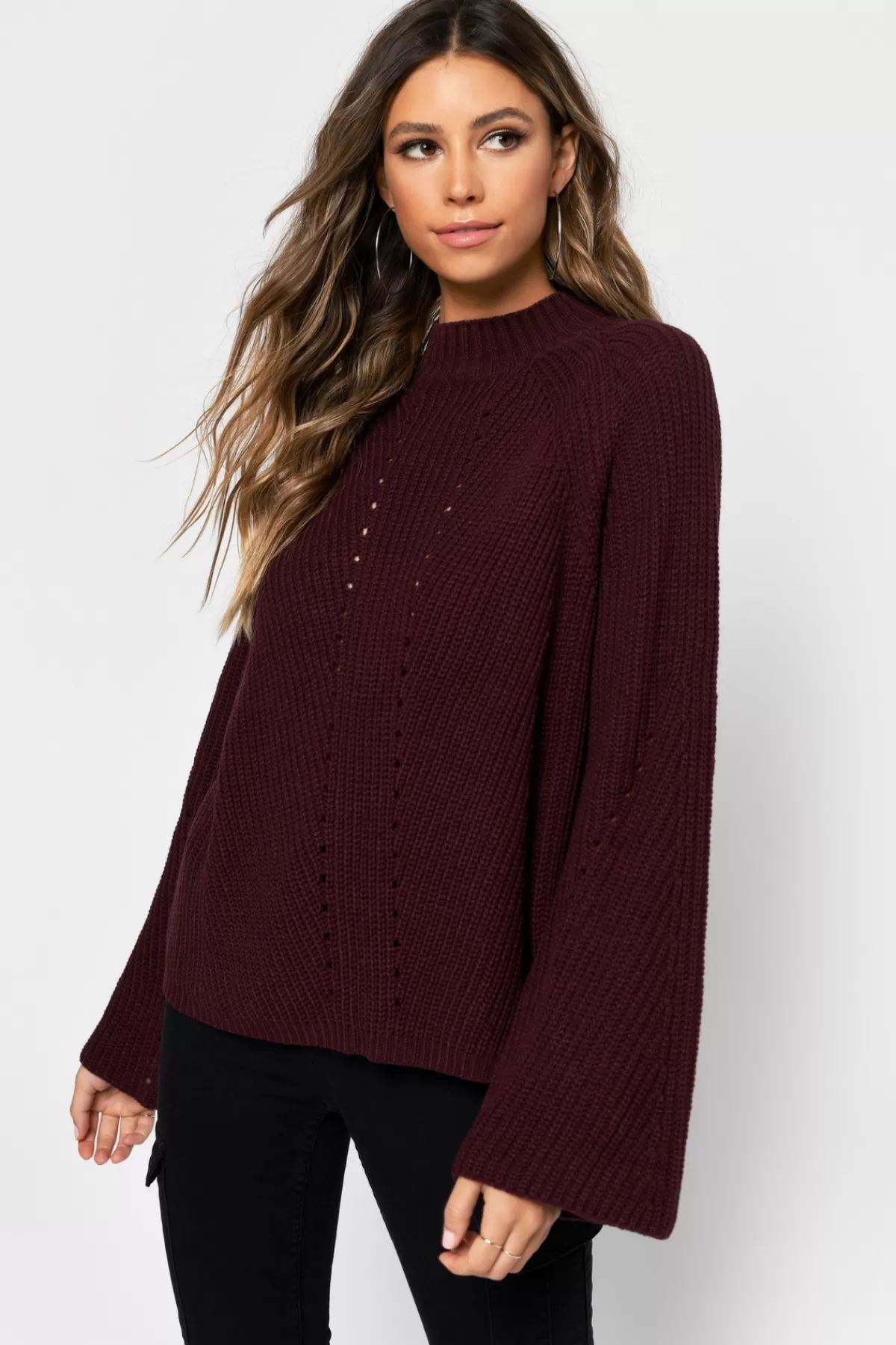 Tobi Noelle Mock Neck Sweater - Sienna* Long Sleeve Tops | Sweaters & Cardigans