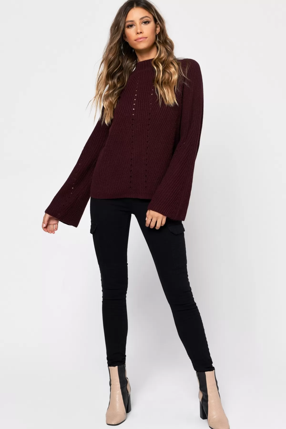 Tobi Noelle Mock Neck Sweater - Sienna* Long Sleeve Tops | Sweaters & Cardigans