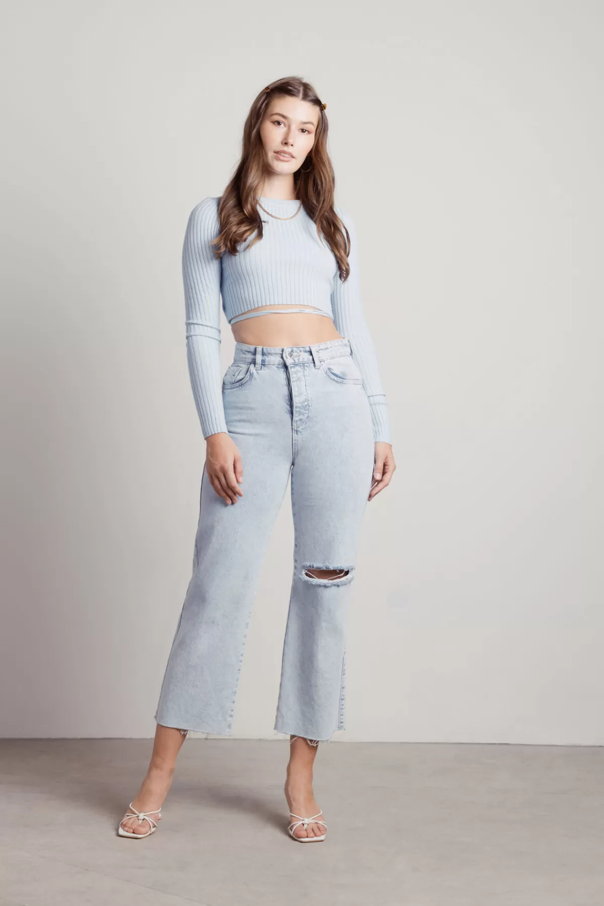 Tobi Nollie Crop Top - Baby Blue* 4Th Of July Fashion | Holiday Gift Guide