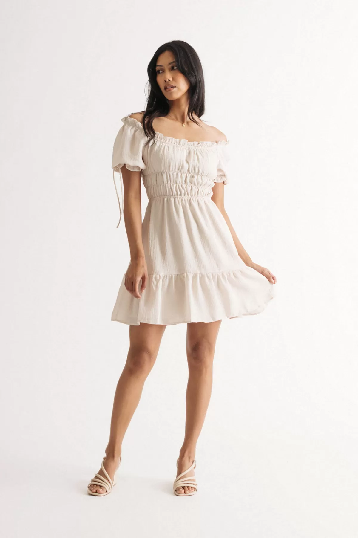 Tobi Nori Off The Shoulder Skater Mini Dress - * Honeymoon Outfits | Bump Friendly Dresses