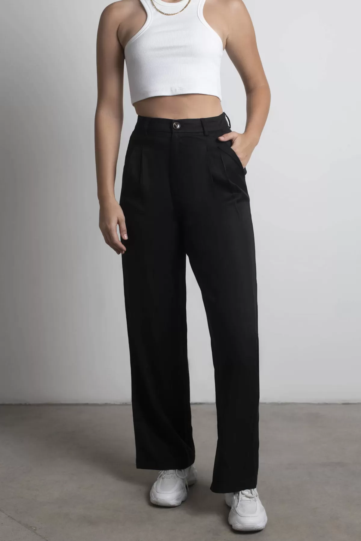 Tobi Nostalgia Blues Pleated Wide Leg Trouser Pants* Pants | Office Outfits