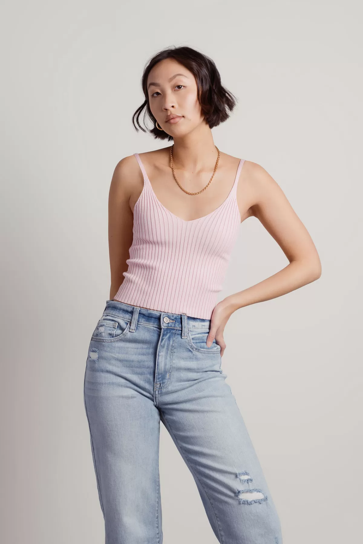 Tobi Nowhere But Up Knit Top - Pink* Pink Tops | Going Out Tops