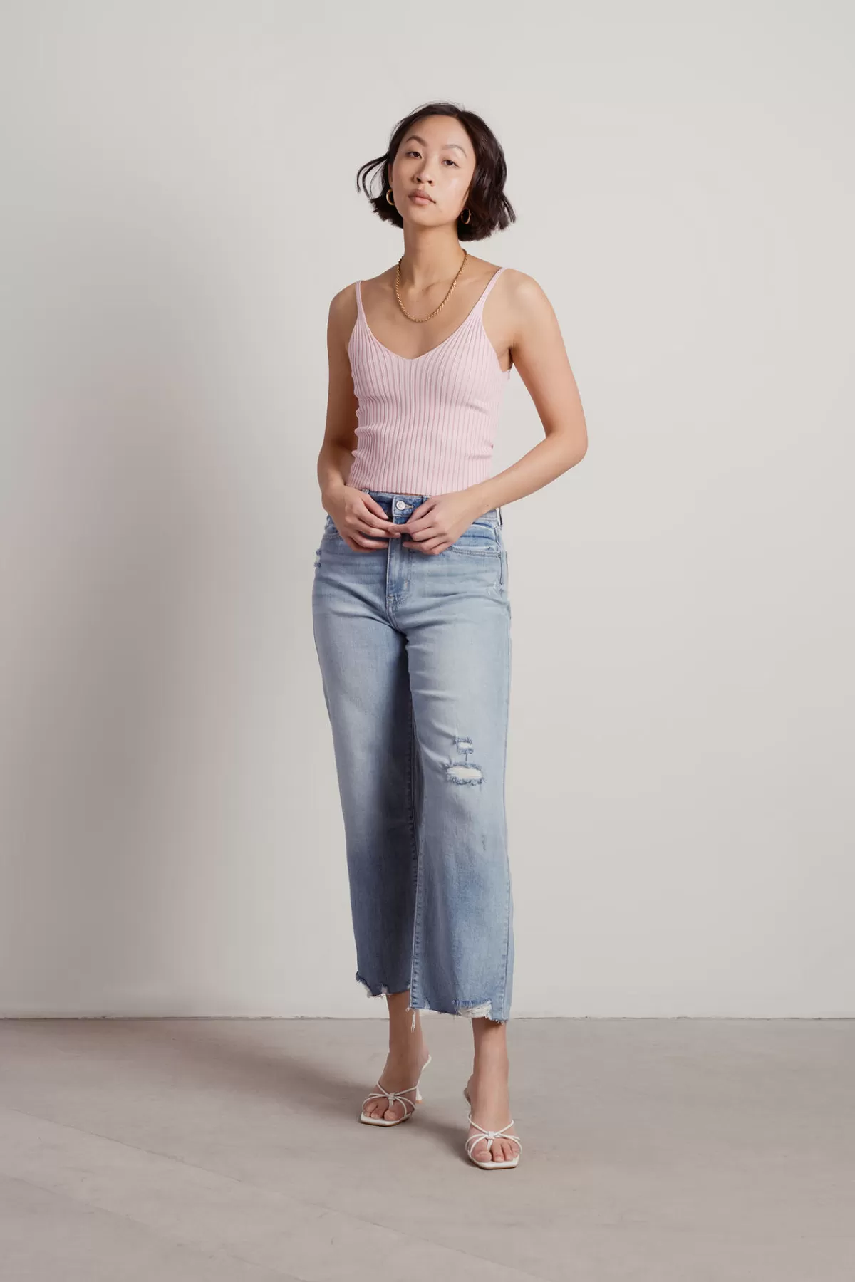 Tobi Nowhere But Up Knit Top - Pink* Pink Tops | Going Out Tops