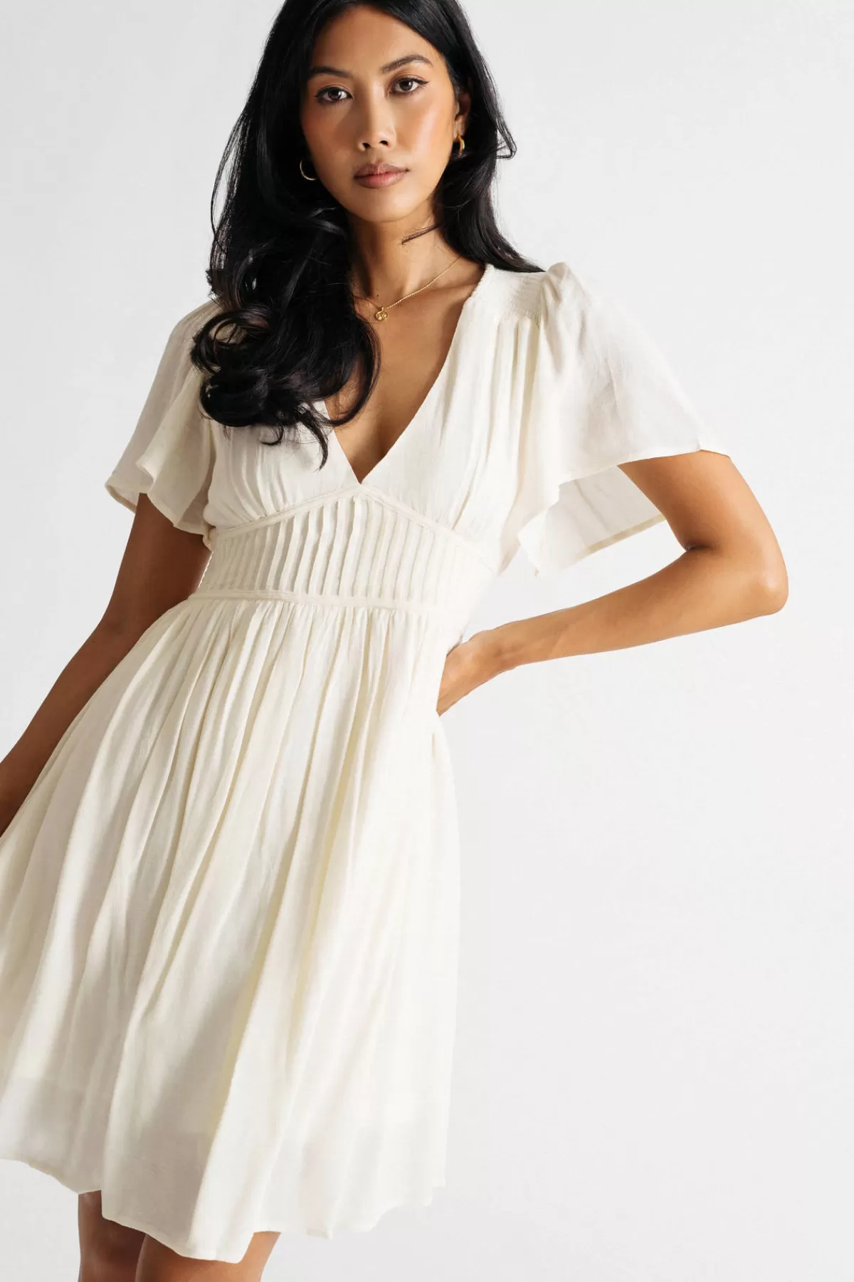 Tobi Out Of Time Plunging Pleated Mini Dress - * Honeymoon Outfits | Casual Wedding Dresses