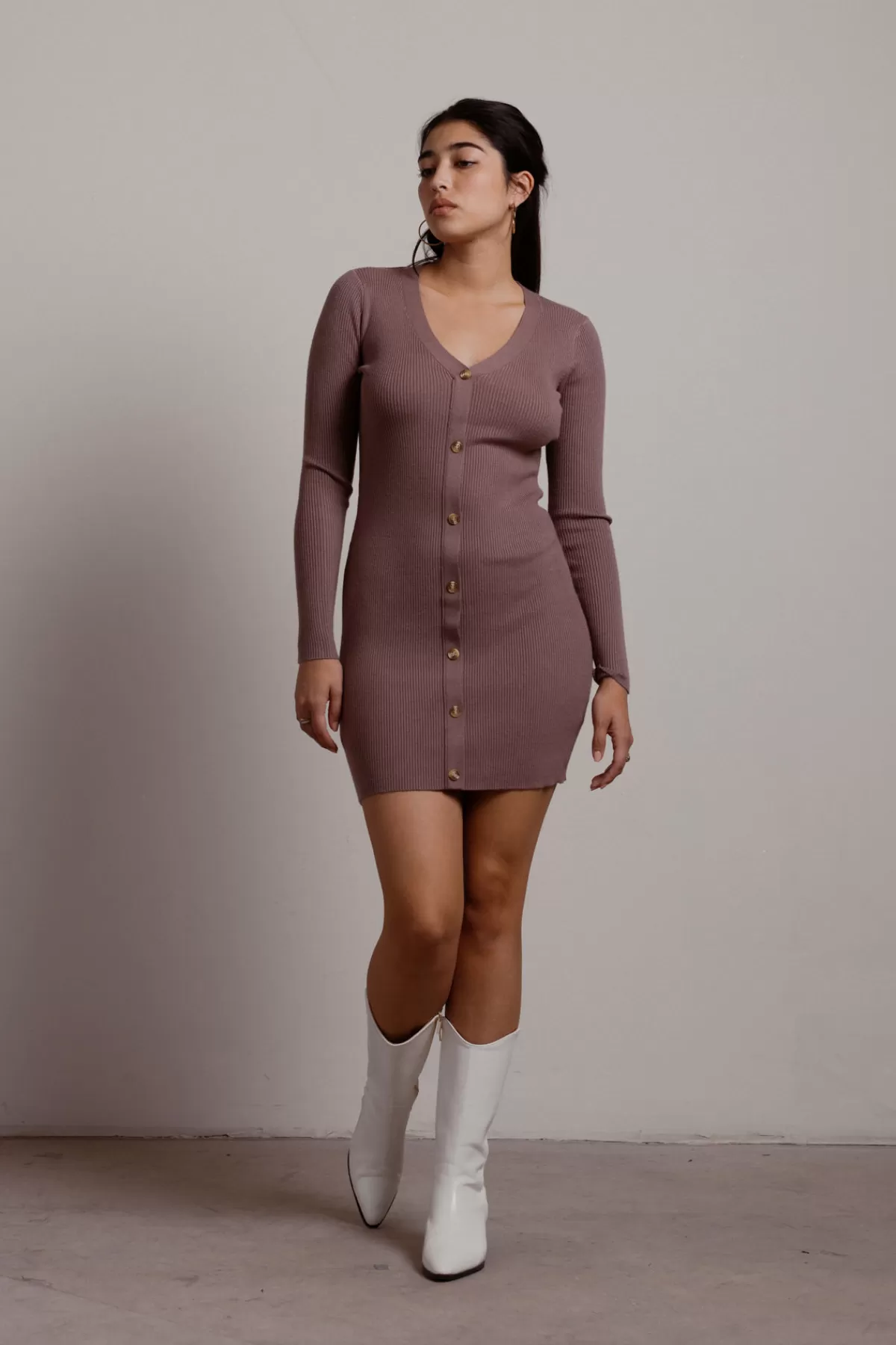 Tobi Oxnard Ribbed Sweater Mini Dress - * Cocktail Dresses | Holiday Gift Guide