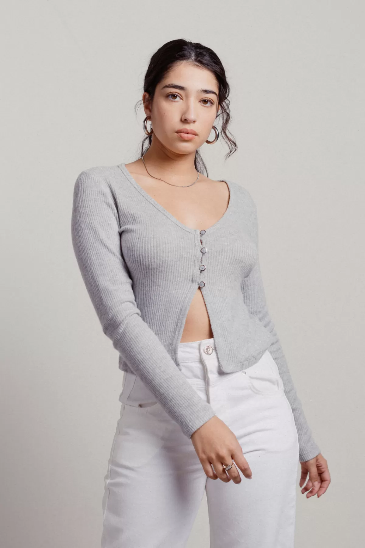 Tobi Paola Ribbed Cardigan - * Long Sleeve Tops | Going Out Tops