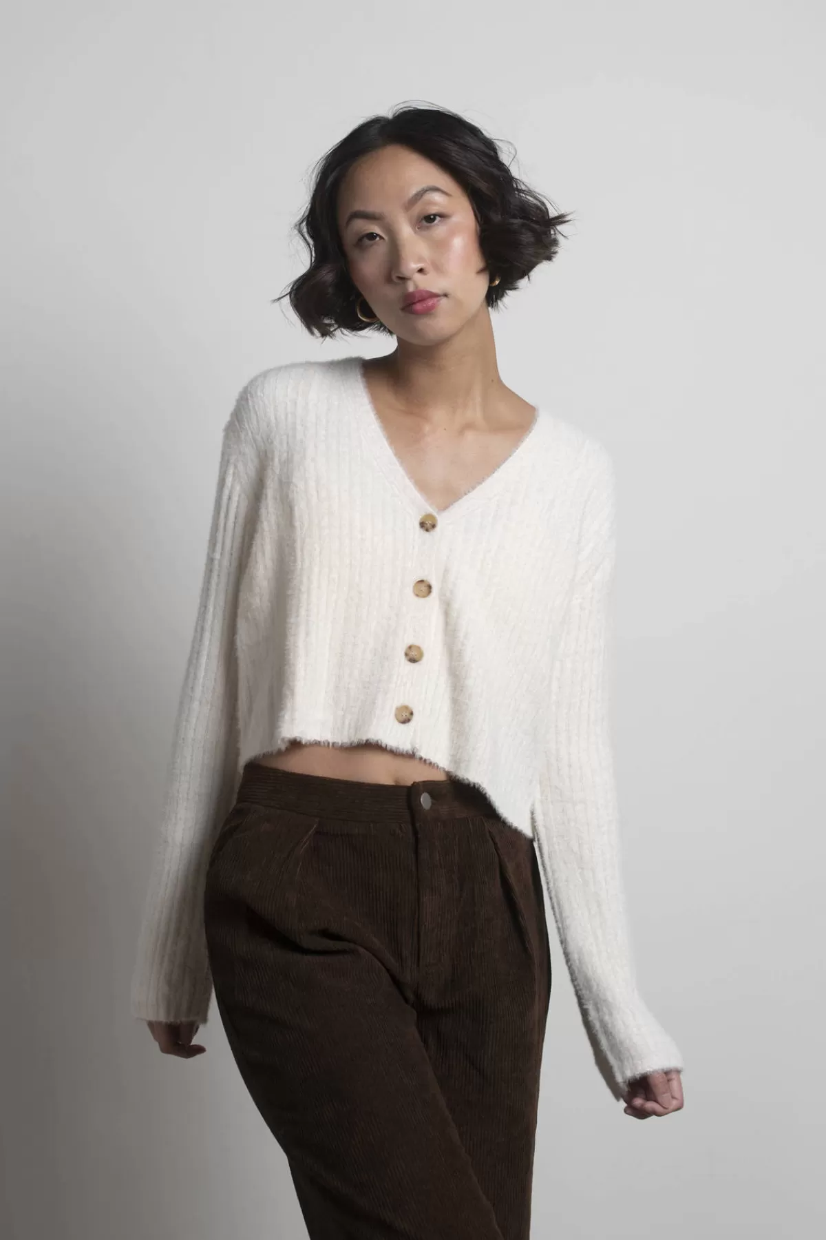 Tobi Pieper Sweater Cardigan - Ivory* Holiday Gift Guide | Long Sleeve Tops