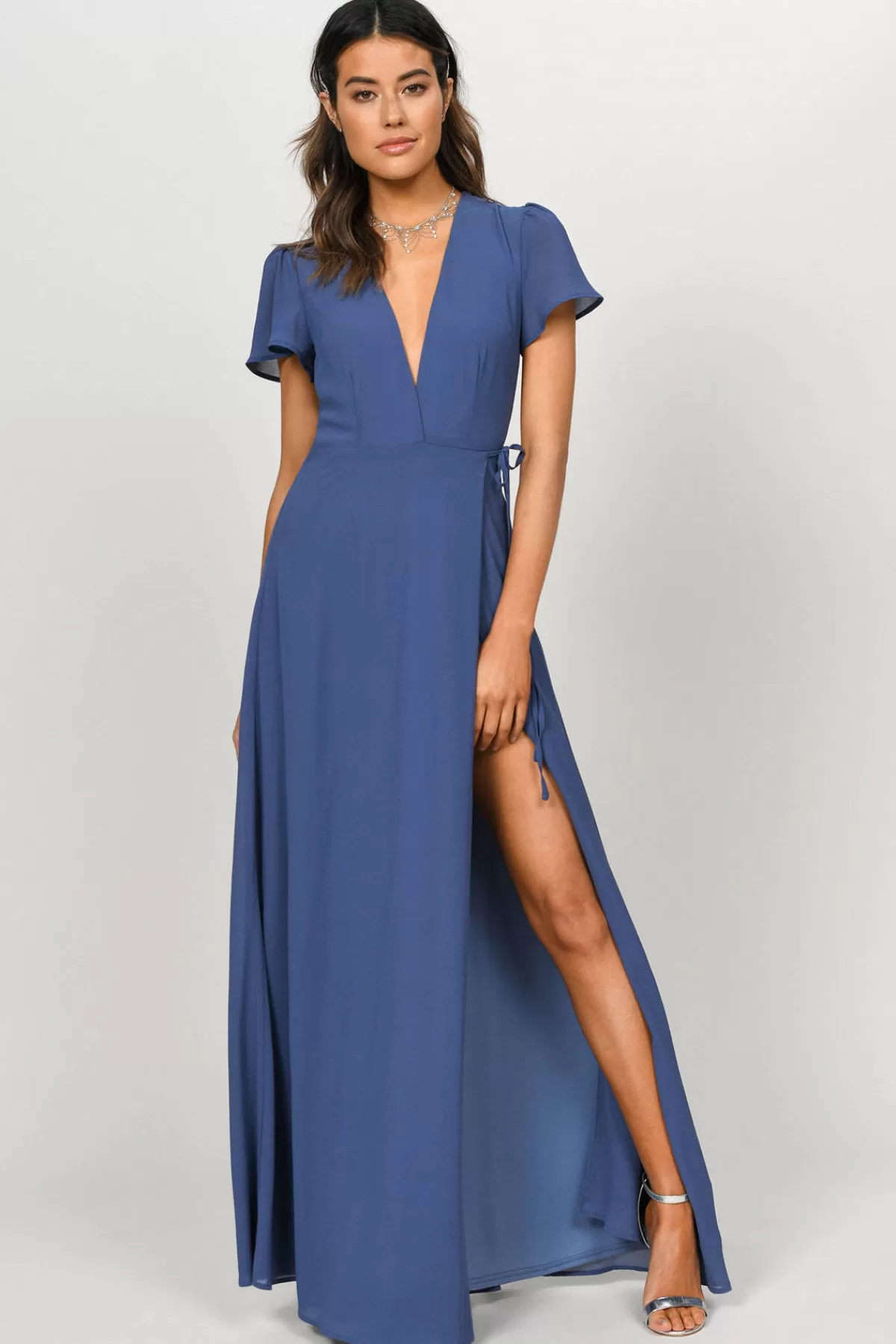 Tobi Piper Plunging Maxi Dress* Mother Of The Bride Groom Dresses | Chiffon Bridesmaid Dresses