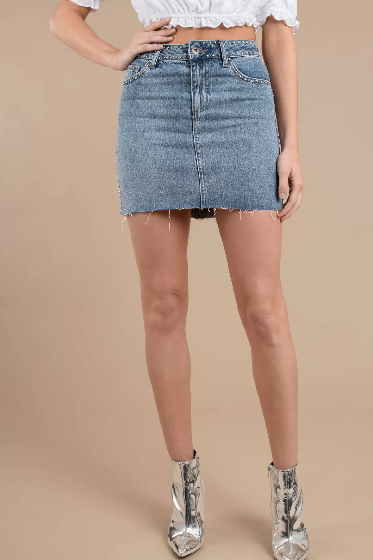 Tobi Pistola Sierra Studded Mini Skirt - * Skirts