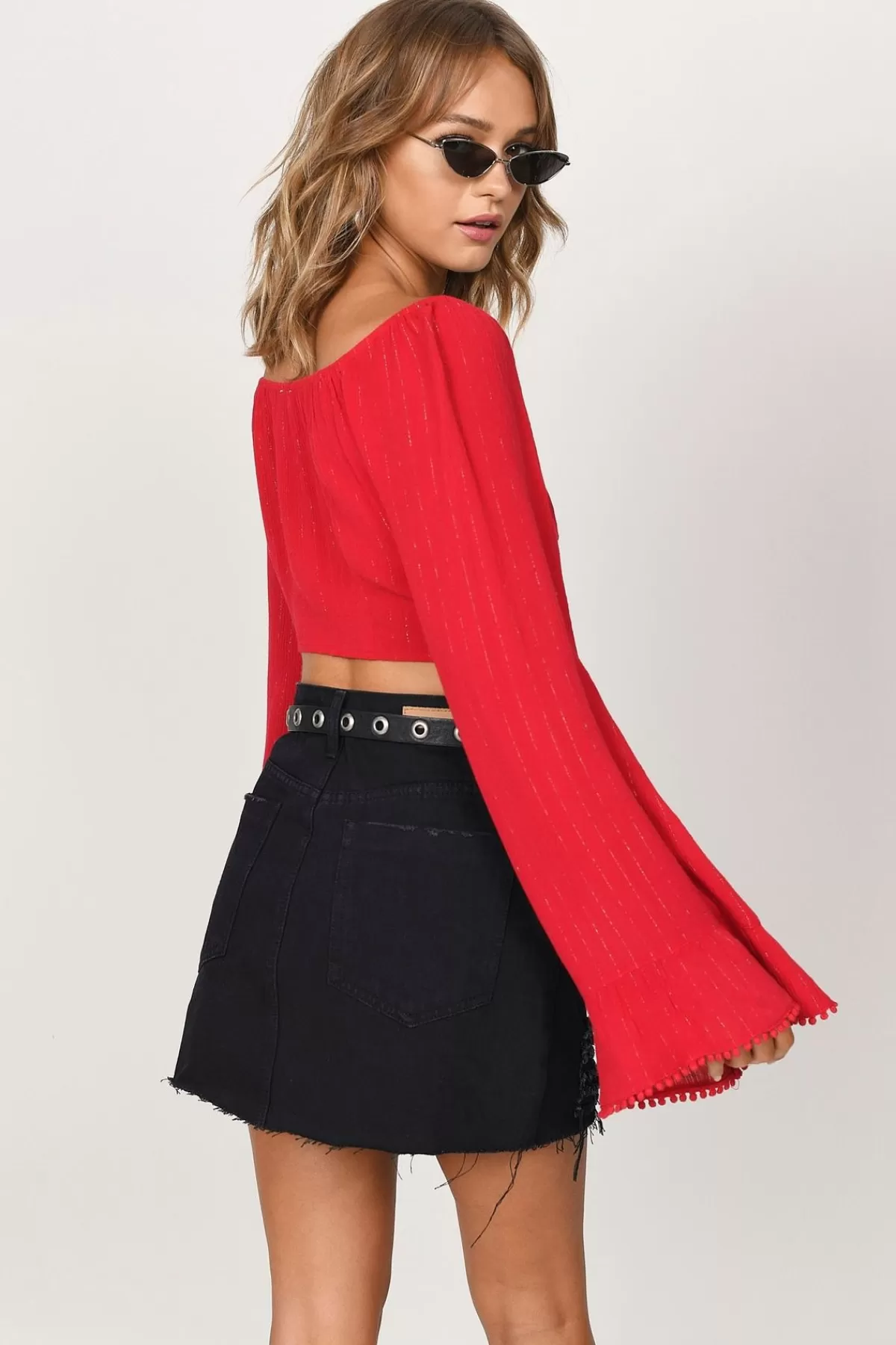 Tobi Raven Crop Top - * Valentines Day Outfits | Red Tops