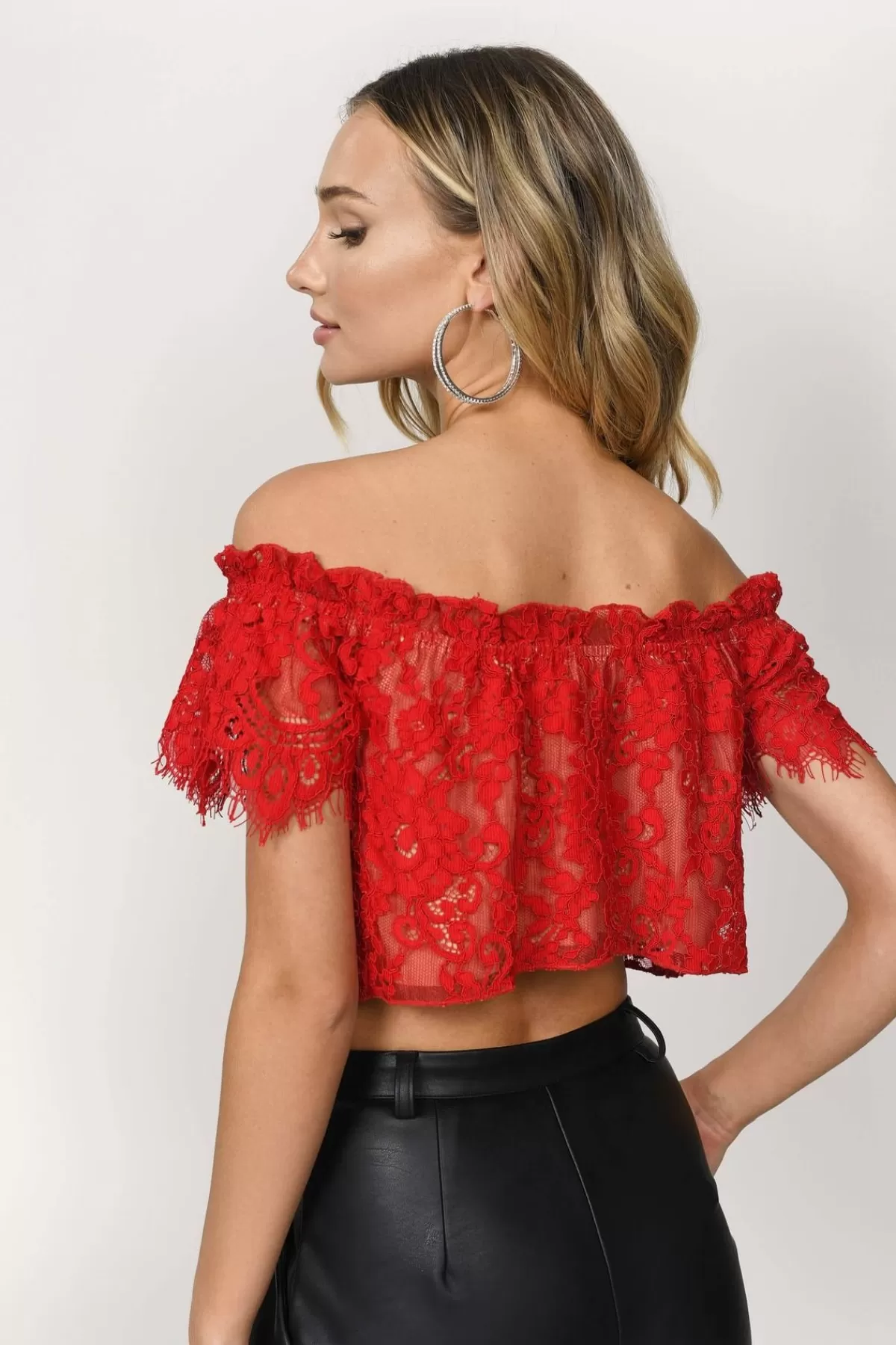 Tobi Riley Crop Top - Red* Valentines Day Outfits | Red Tops