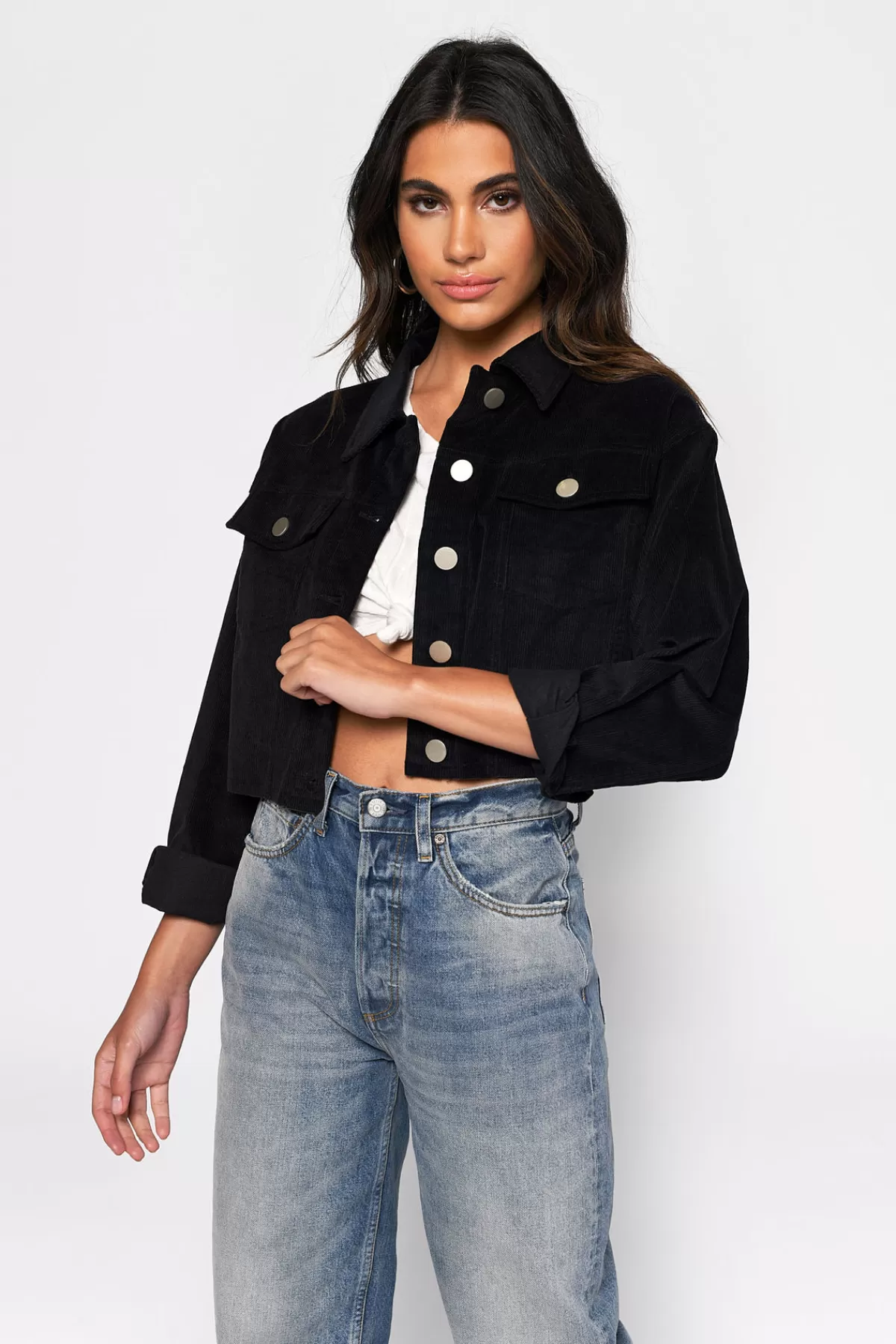 Tobi Ring The Alarm Corduroy Jacket - Black* Jackets