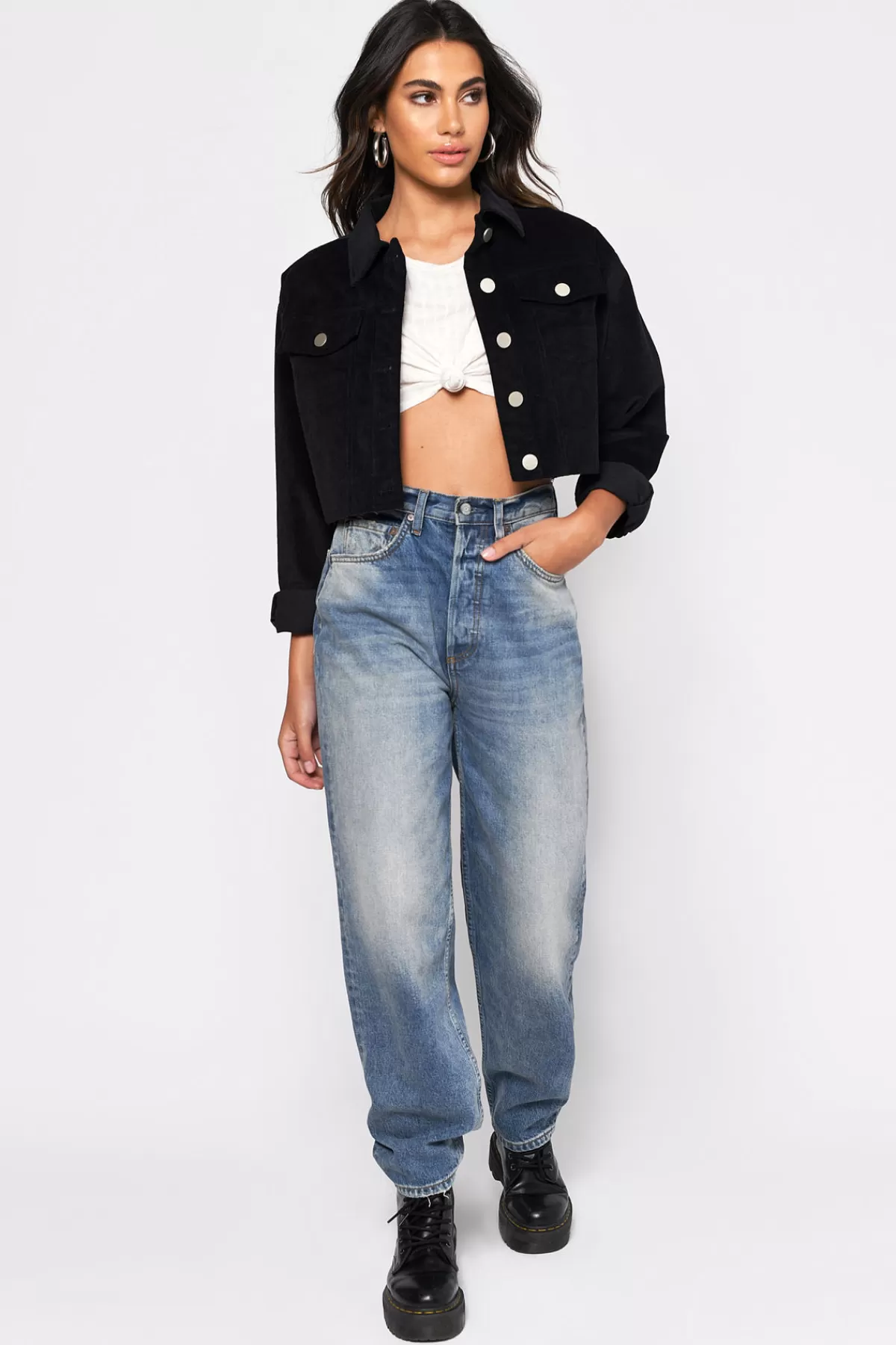 Tobi Ring The Alarm Corduroy Jacket - Black* Jackets