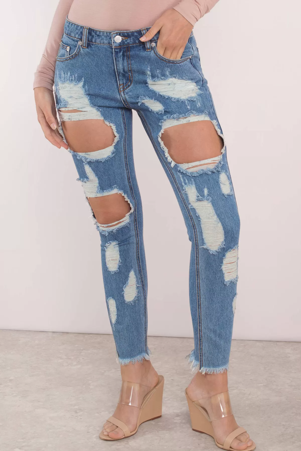 Tobi Rip To Shreds Distressed Jeans - * Pants | Denim