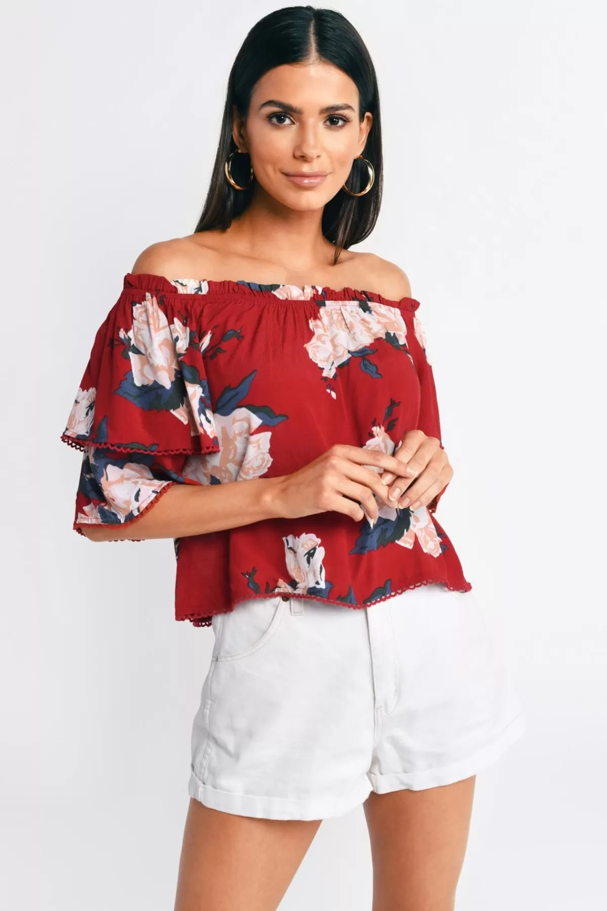 Tobi Rose Up Off The Shoulder Top - * Valentines Day Outfits | Blouses & Shirts