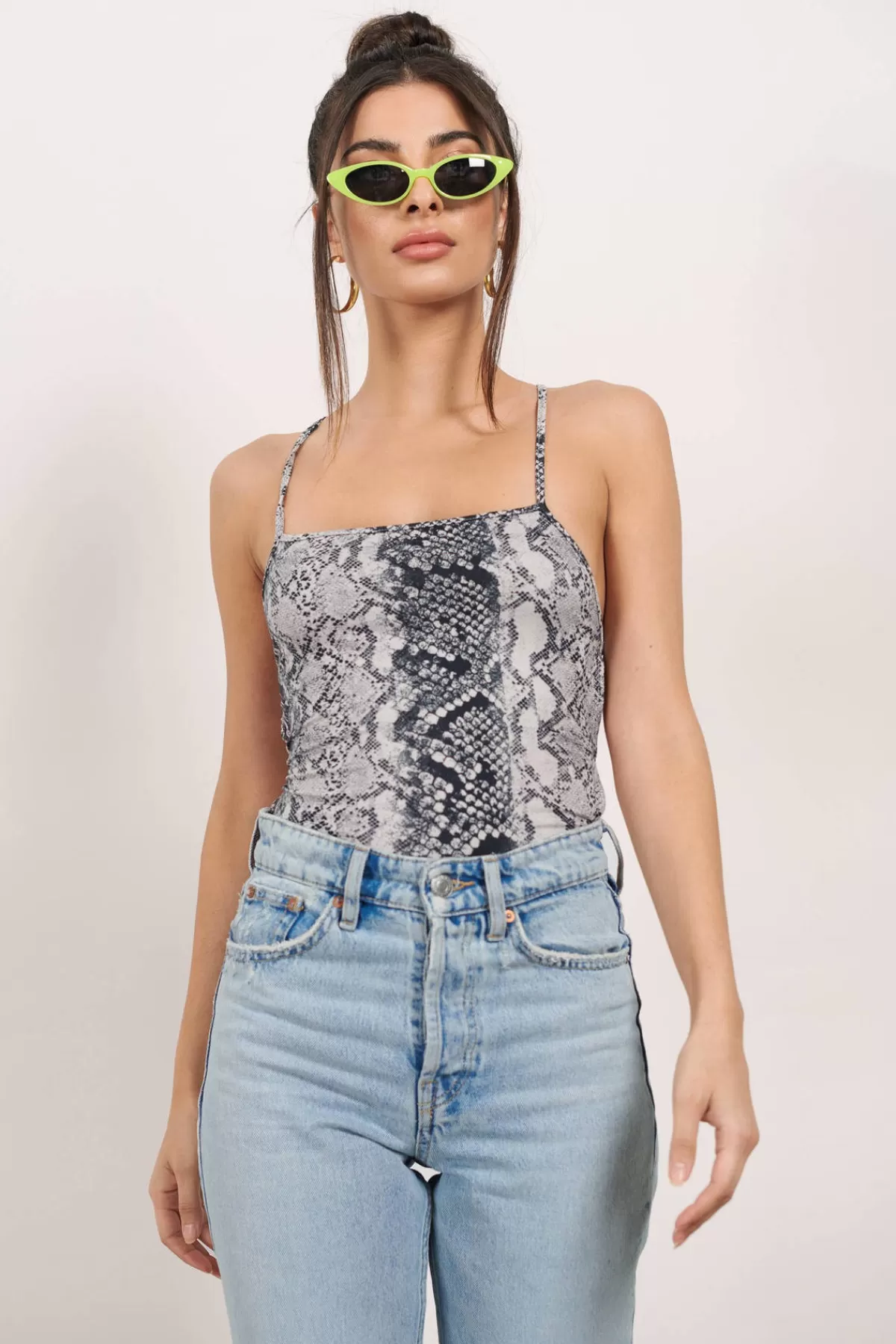 Tobi Run Through Snake Print Bodysuit - * Bodysuits