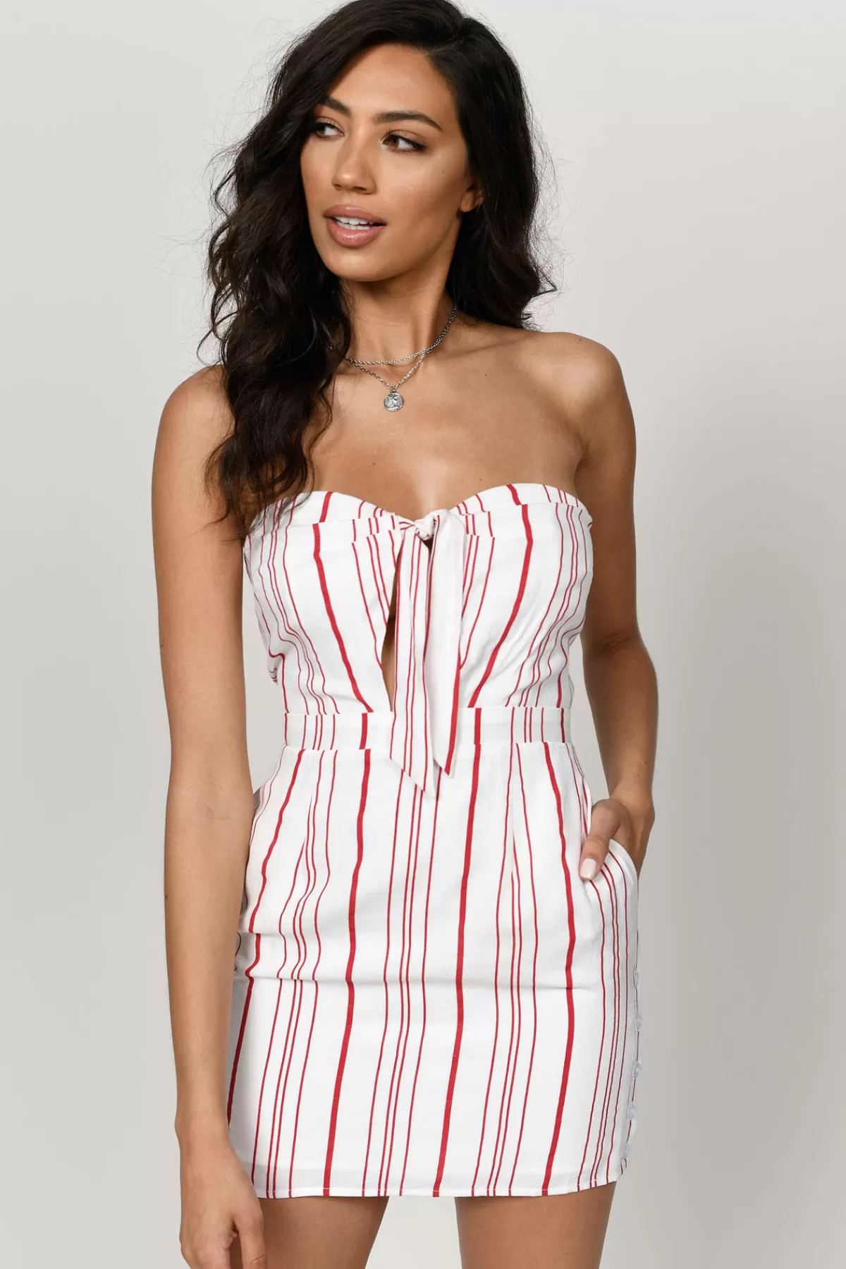 Tobi Sarah Stripe Strapless Mini Dress - * Beach Dresses | Birthday Outfits