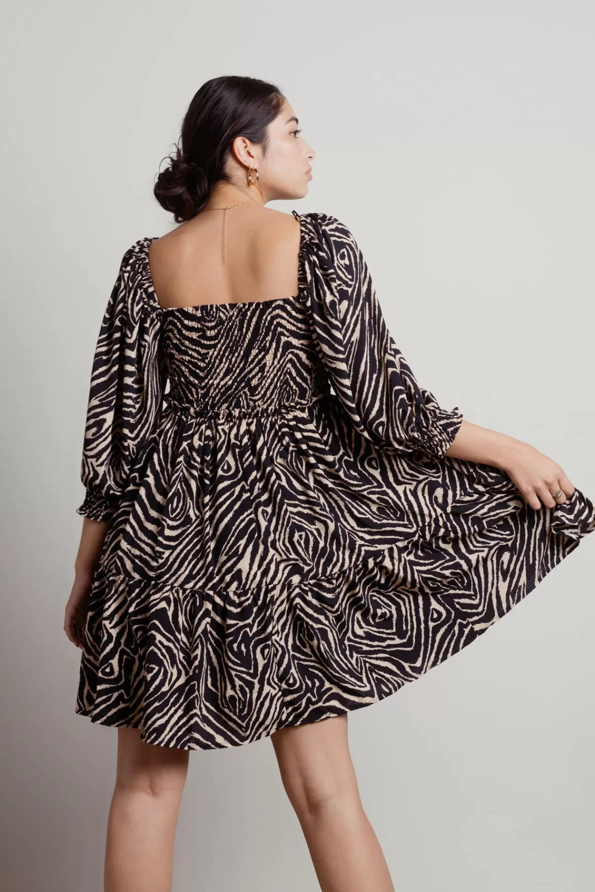 Tobi Savana Zebra Print Skater Mini Dress - * Honeymoon Outfits | Bump Friendly Dresses