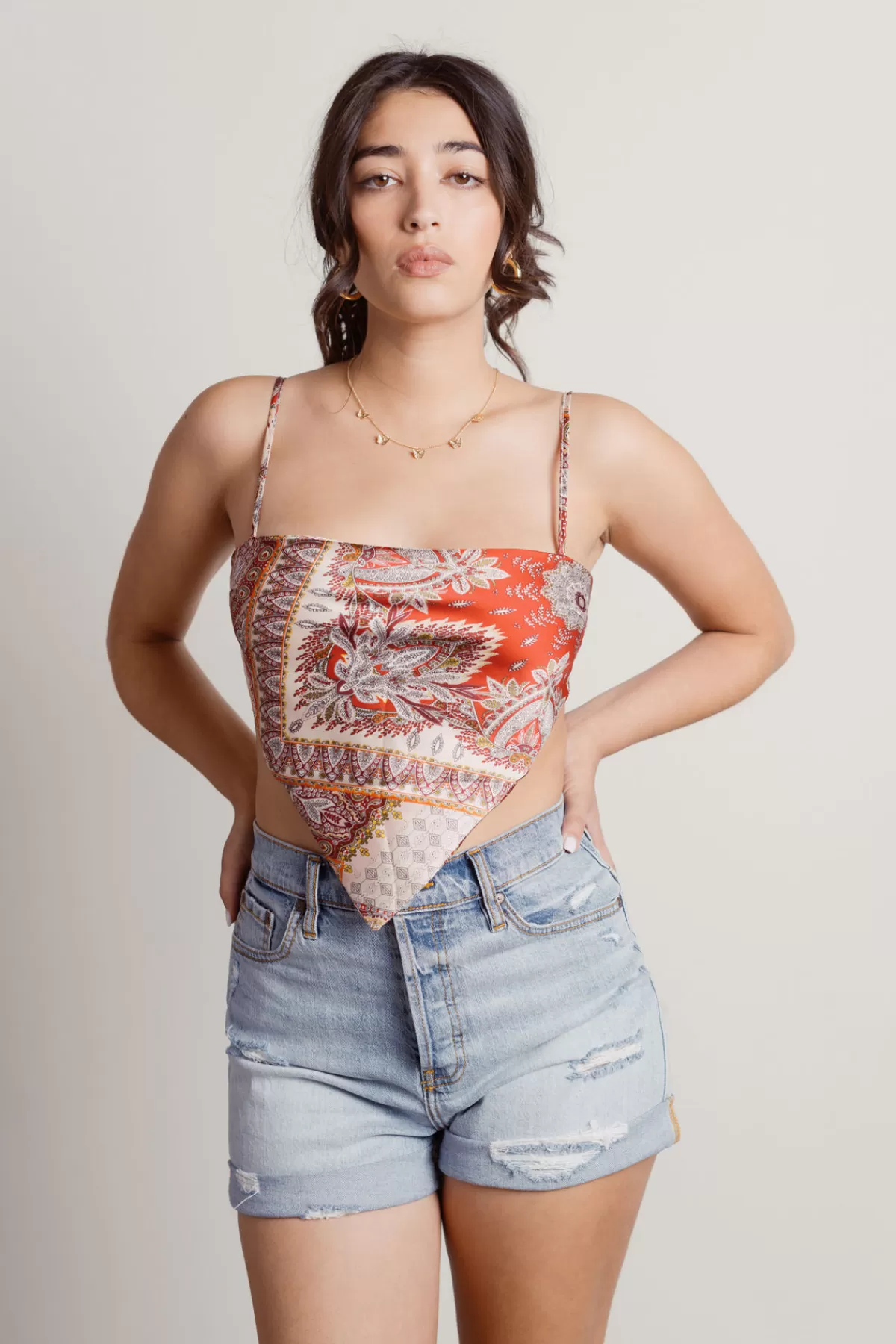 Tobi Say Less Crop Top - Orange* Beach Vacation Outfits | Crop Tops