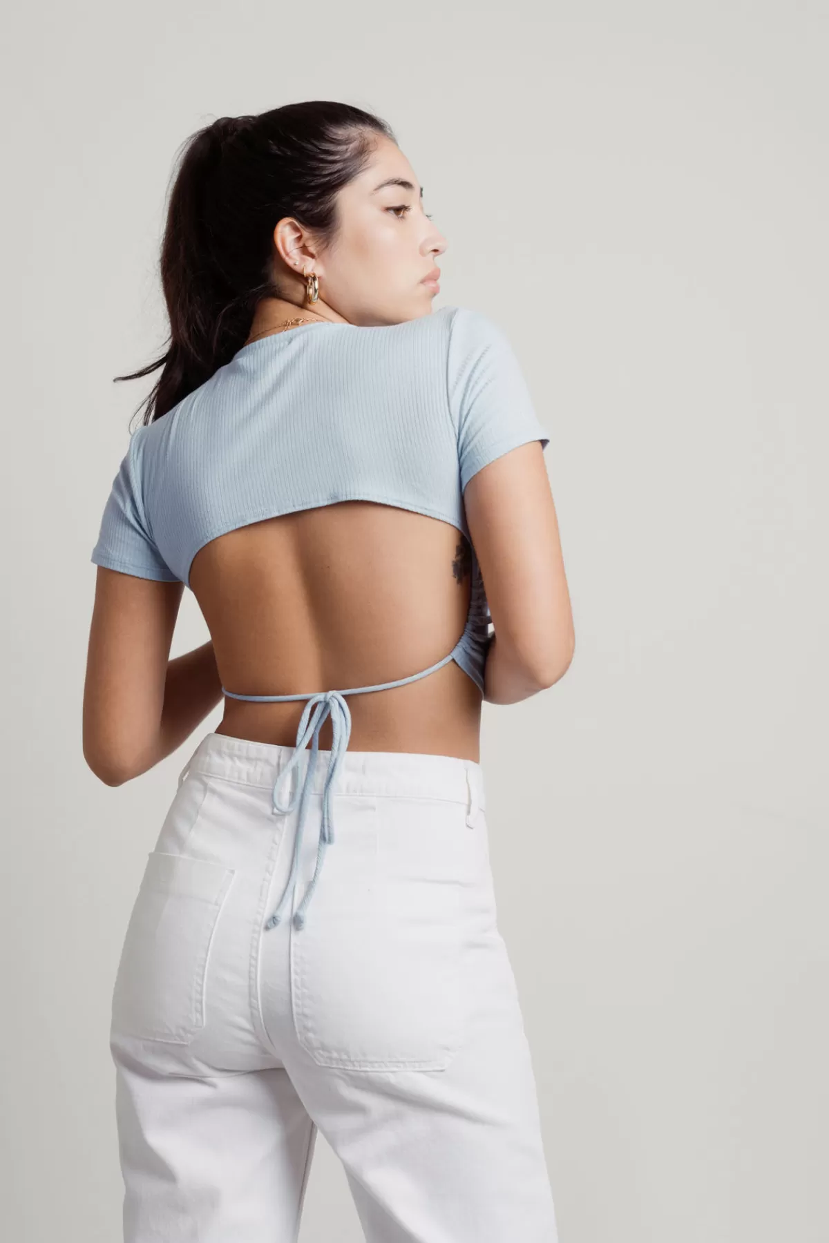 Tobi Say Nothing Crop Top - * Backless Tops | Tees