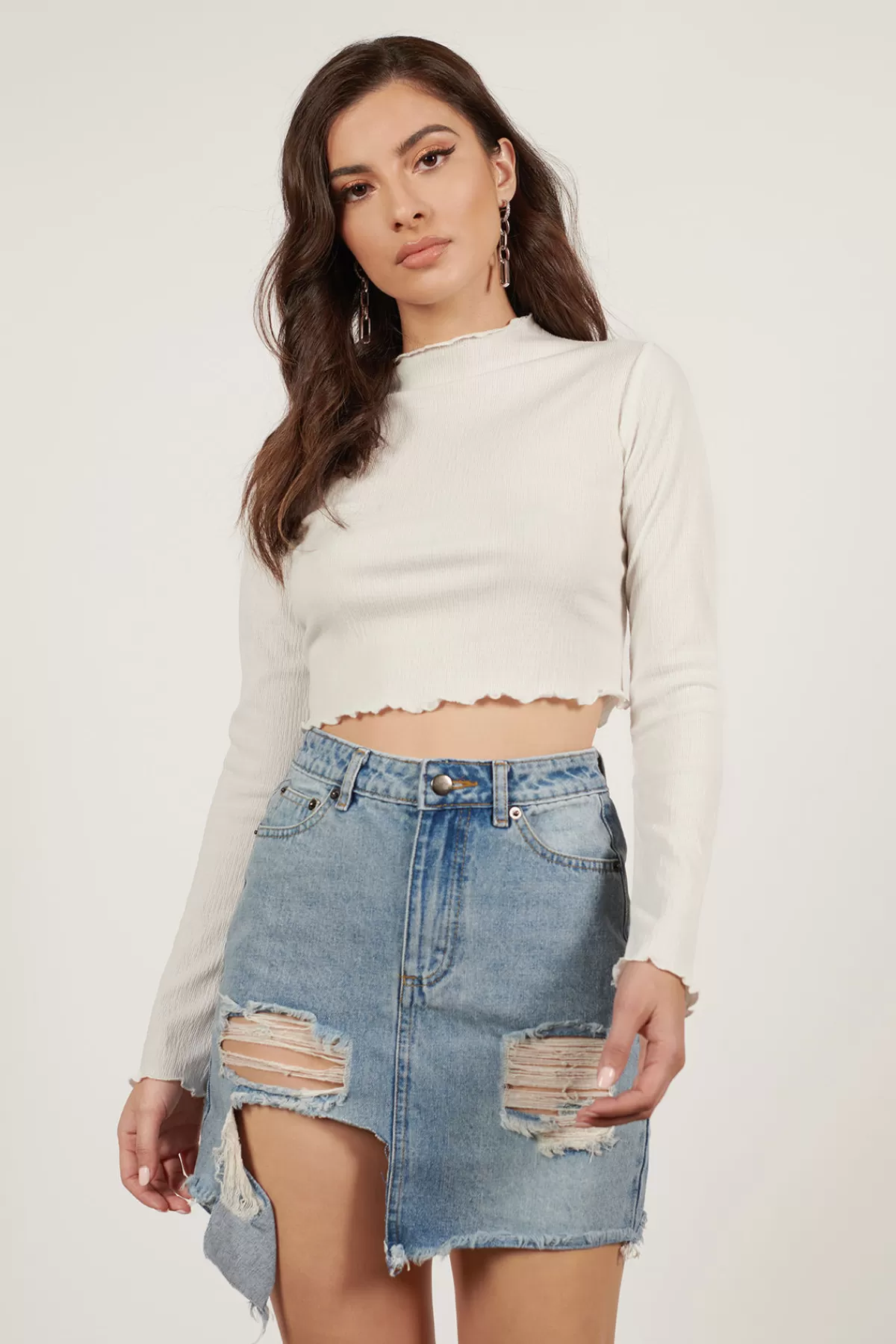 Tobi Scratch That Denim Mini Skirt - * Valentines Day Outfits | Skirts