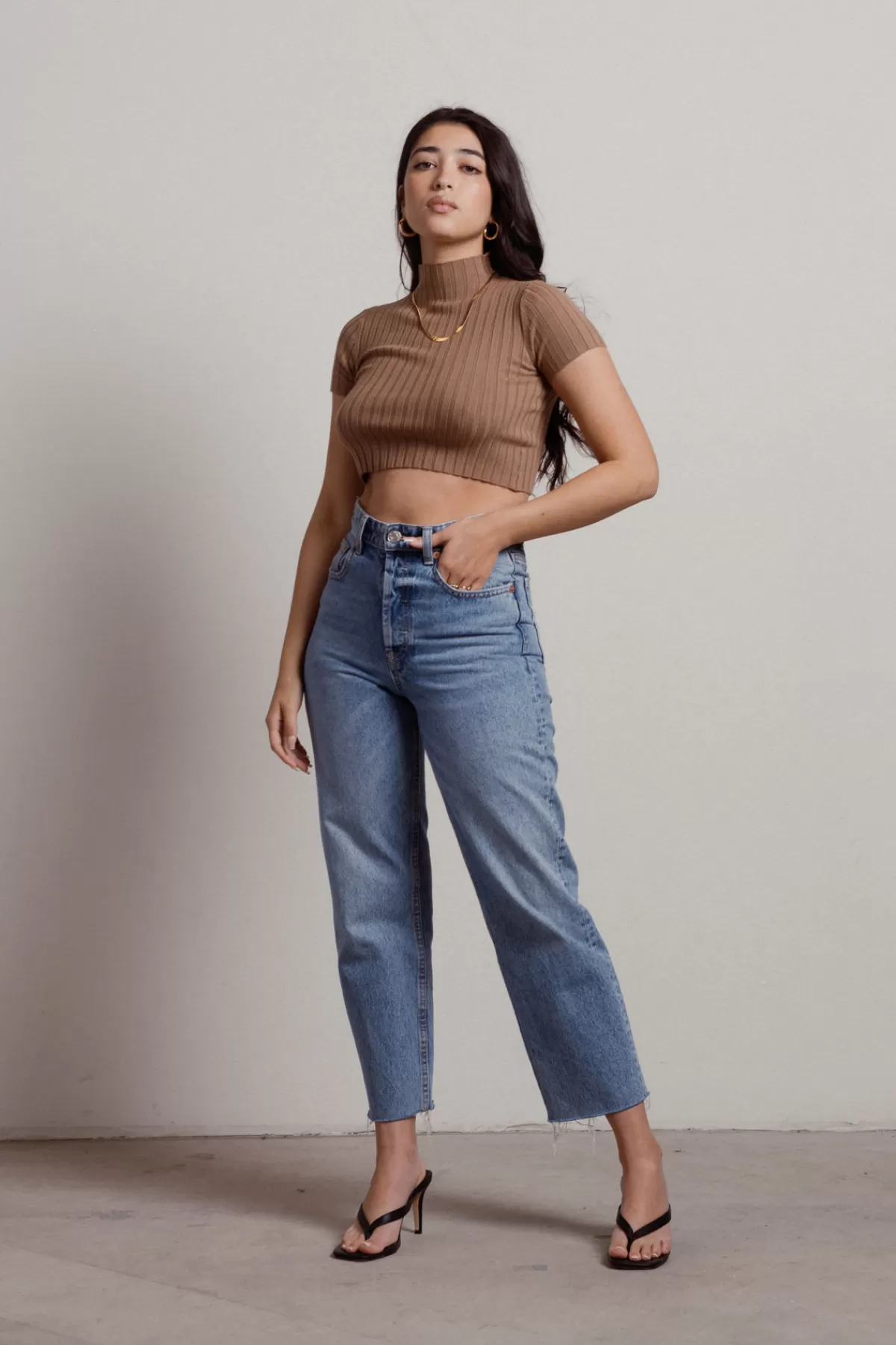 Tobi Selma Crop Top - Mocha* Crop Tops