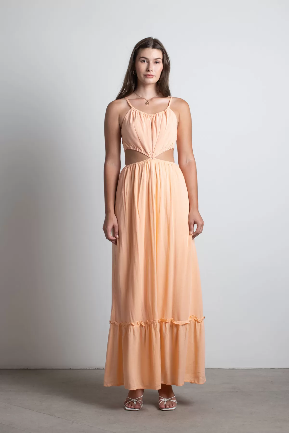 Tobi Sherbert Summer Cutout Tiered Maxi Dress - * Honeymoon Outfits | Bump Friendly Dresses