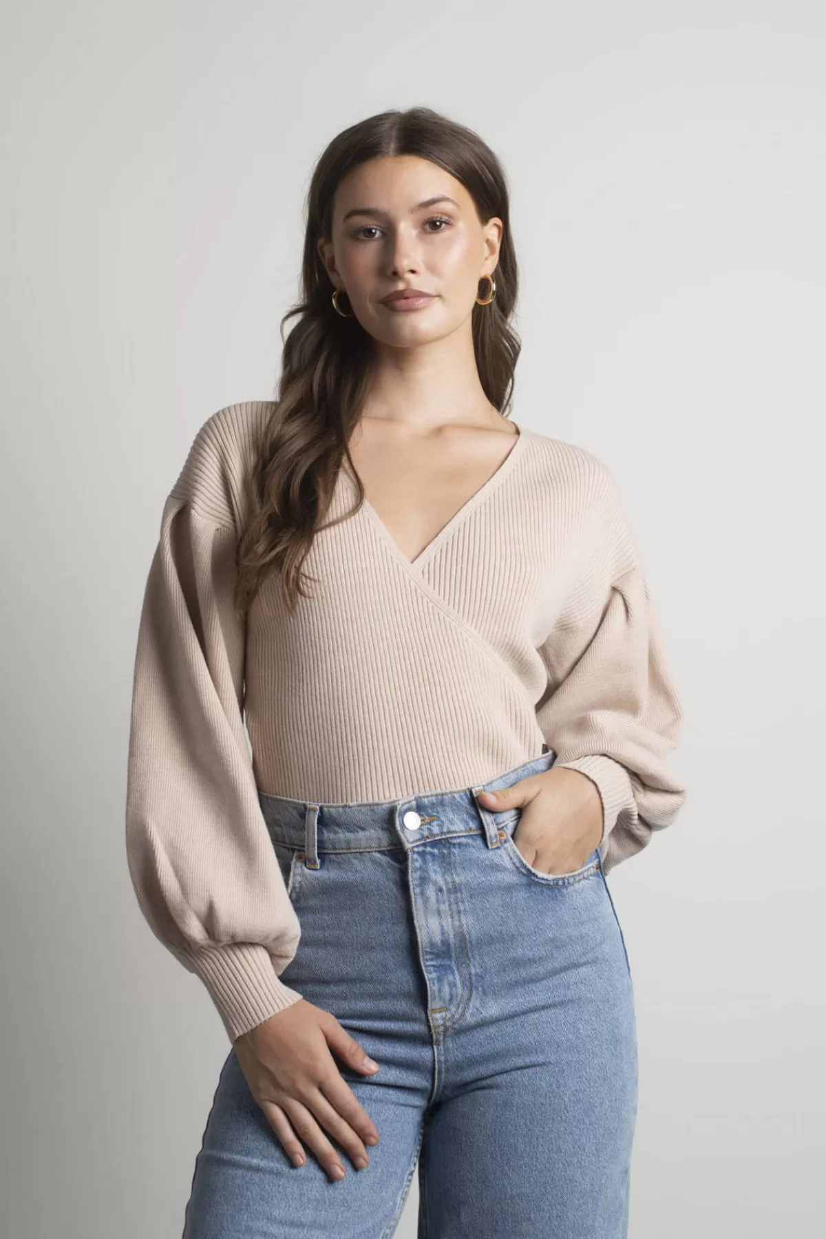 Tobi Shiloh Ribbed Sweater - Beige* Holiday Gift Guide | Long Sleeve Tops