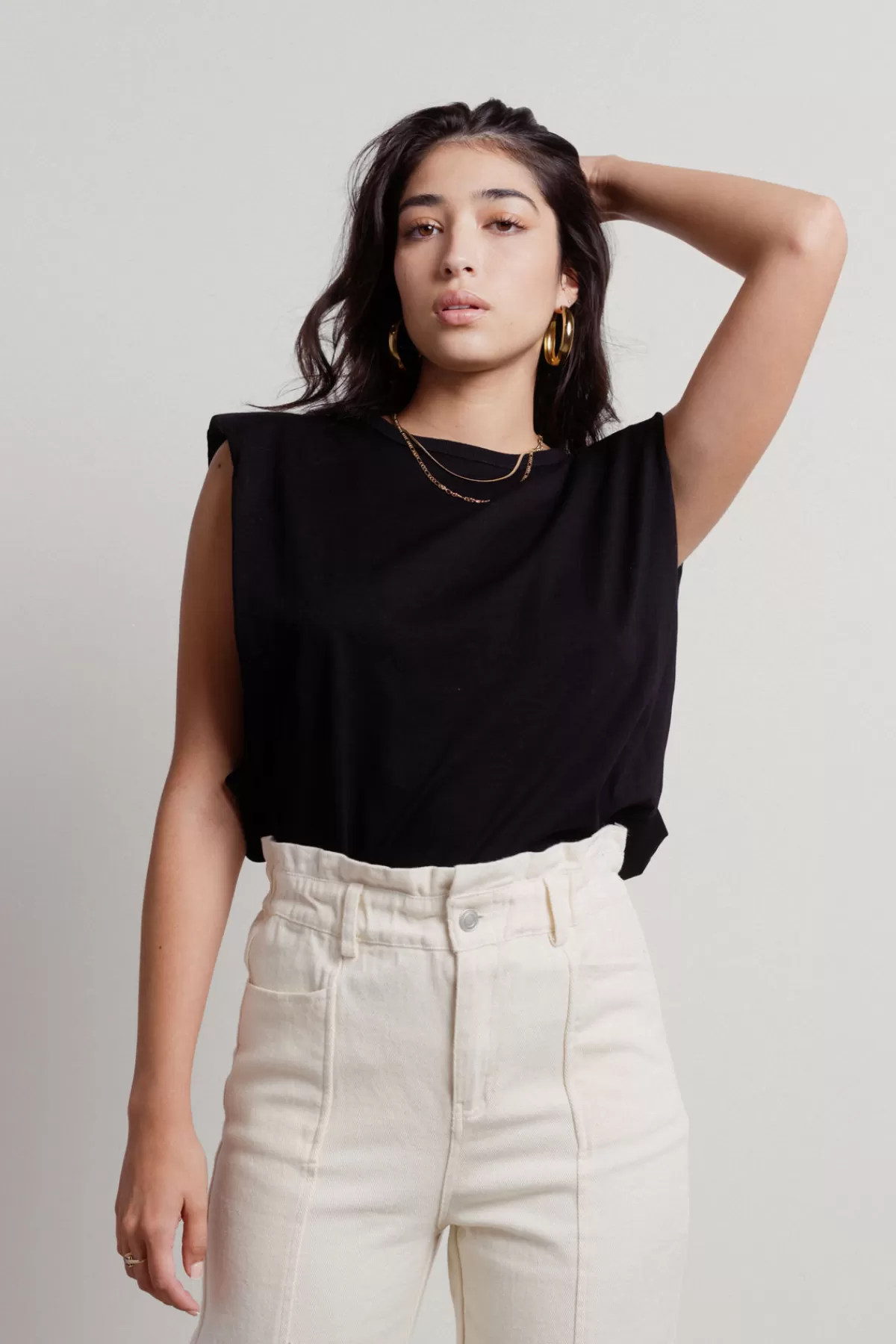 Tobi Shrug It Off Padded Shoulder Blouse* Going Out Tops | Office Outfits