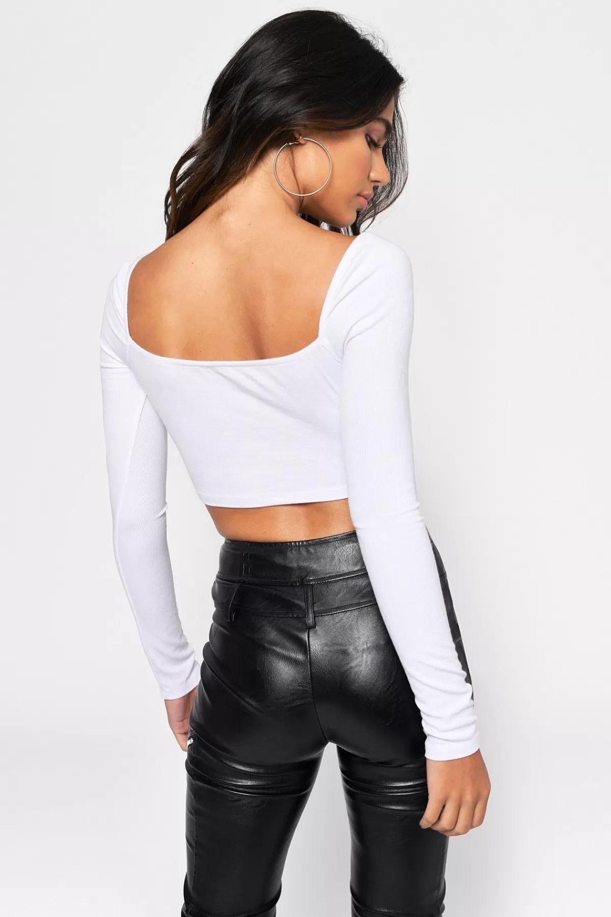 Tobi Side Note Crop Top - Black* Long Sleeve Tops | Concert Outfits