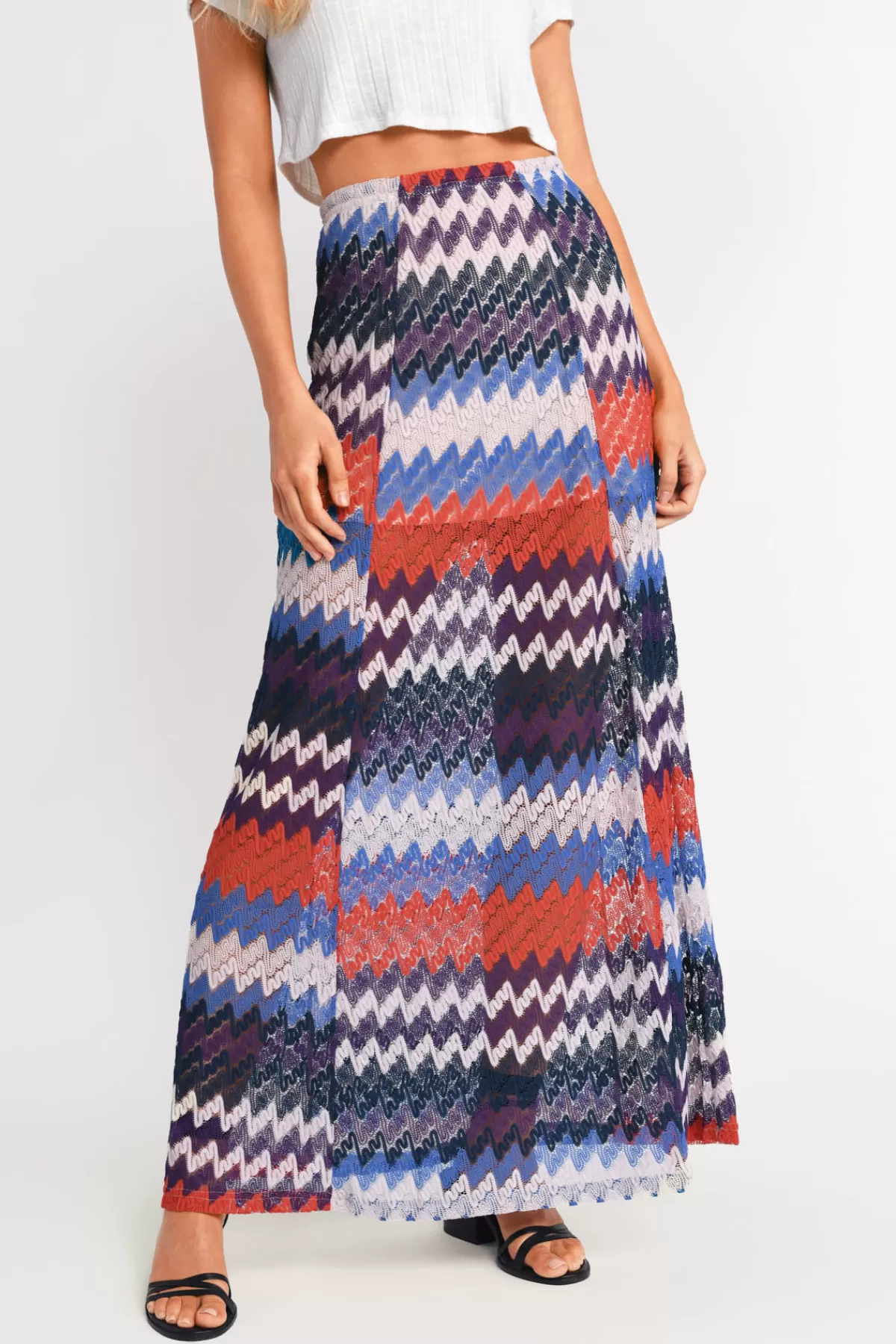 Tobi Simply Harmonious Aztec Maxi Skirt - Blue Multi* Skirts | Festival Outfits & Clothing