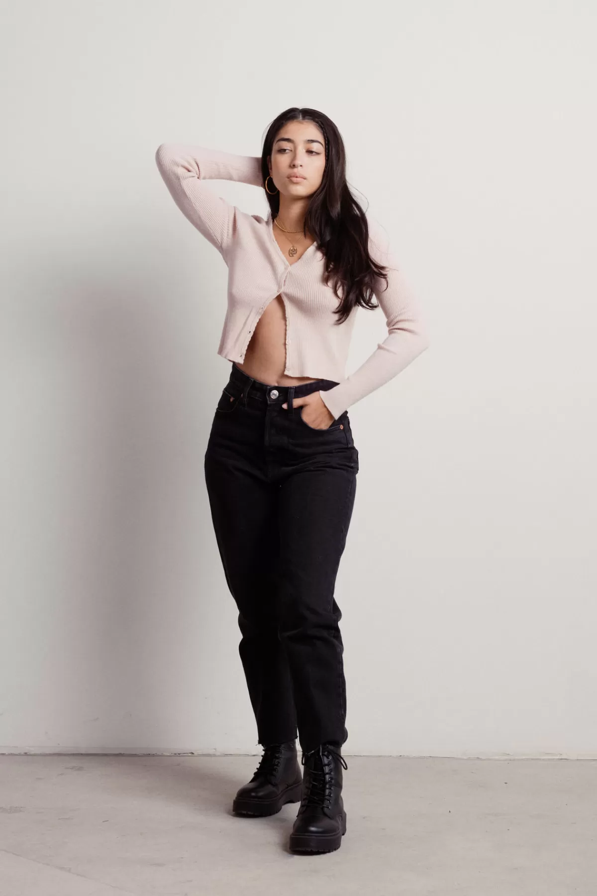 Tobi Skye Crop Cardigan - * Pink Tops | Long Sleeve Tops