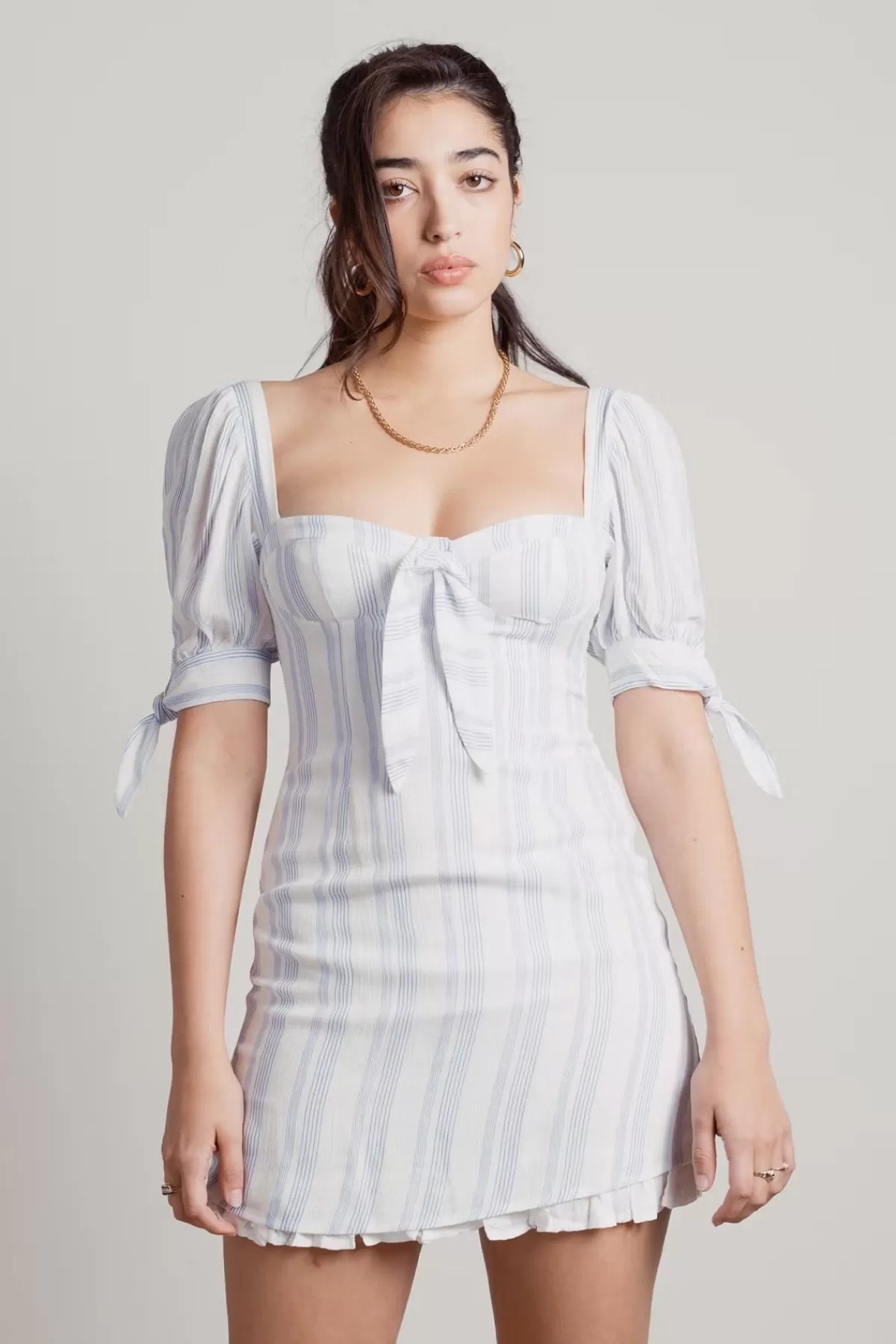 Tobi Skylar Stripe Sweetheart Mini Dress - * Bachelorette Party Dresses | Resort Wear