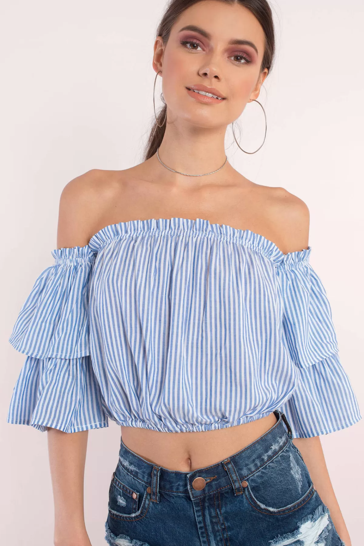 Tobi Sleeve It To Me Off The Shoulder Blouse - * Beach Vacation Outfits | Off The Shoulder Tops