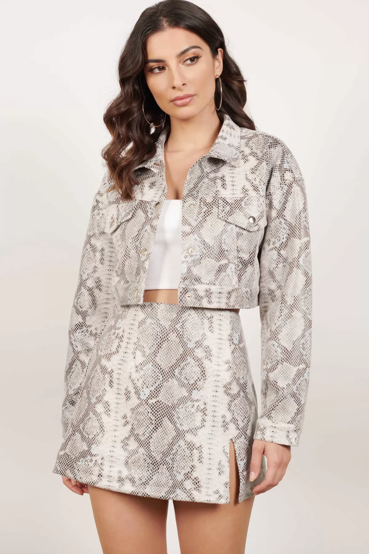 Tobi Slither Here Snake Print Jacket - * Halloween Outfits | Jackets