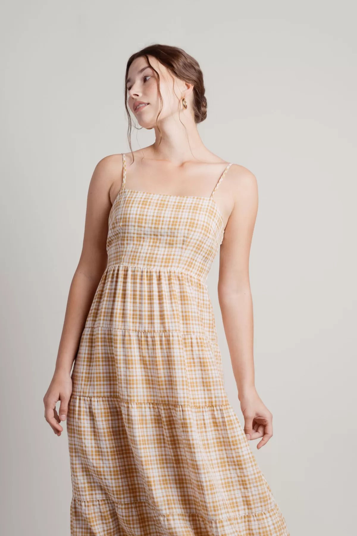 Tobi Soak Up The Sun Plaid Cami Midi Dress - * Honeymoon Outfits | Bump Friendly Dresses