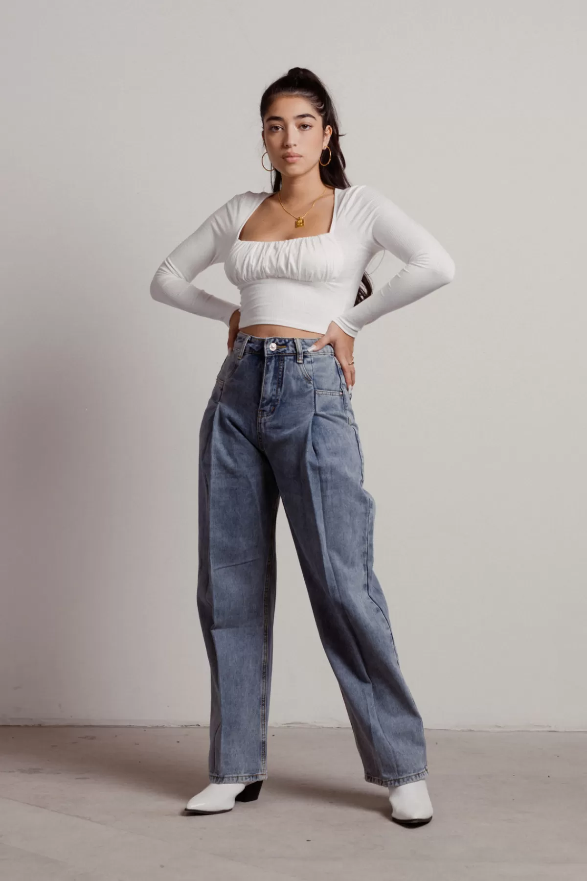 Tobi Solar Crop Top - * Long Sleeve Tops | Going Out Tops