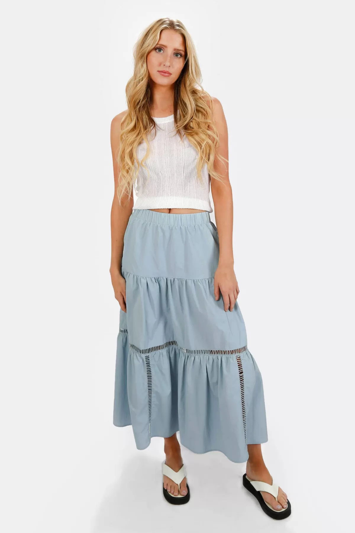 Tobi Solenn Tiered Maxi Skirt - * 4Th Of July Fashion | Beach Vacation Outfits