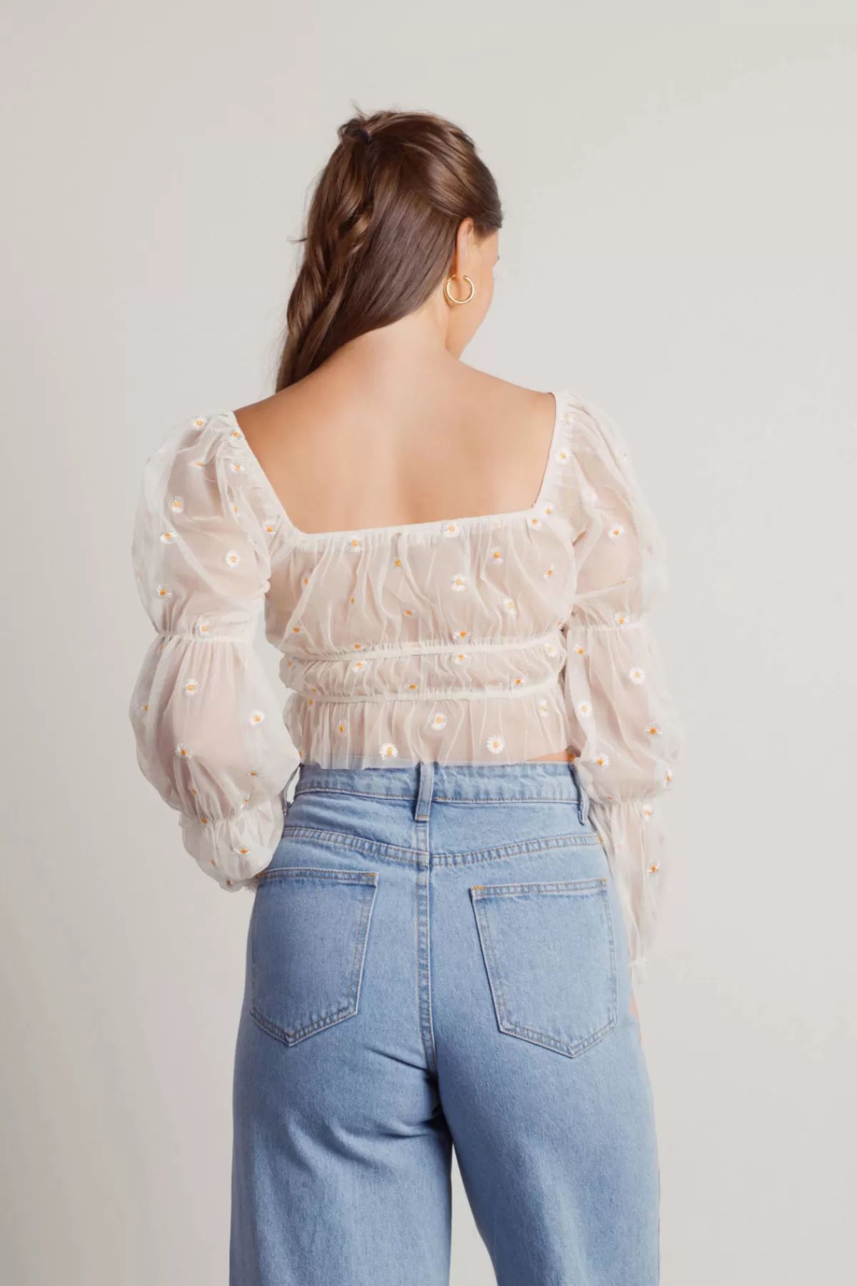 Tobi Sora Crop Top - * Blouses & Shirts | Puff Sleeve Tops