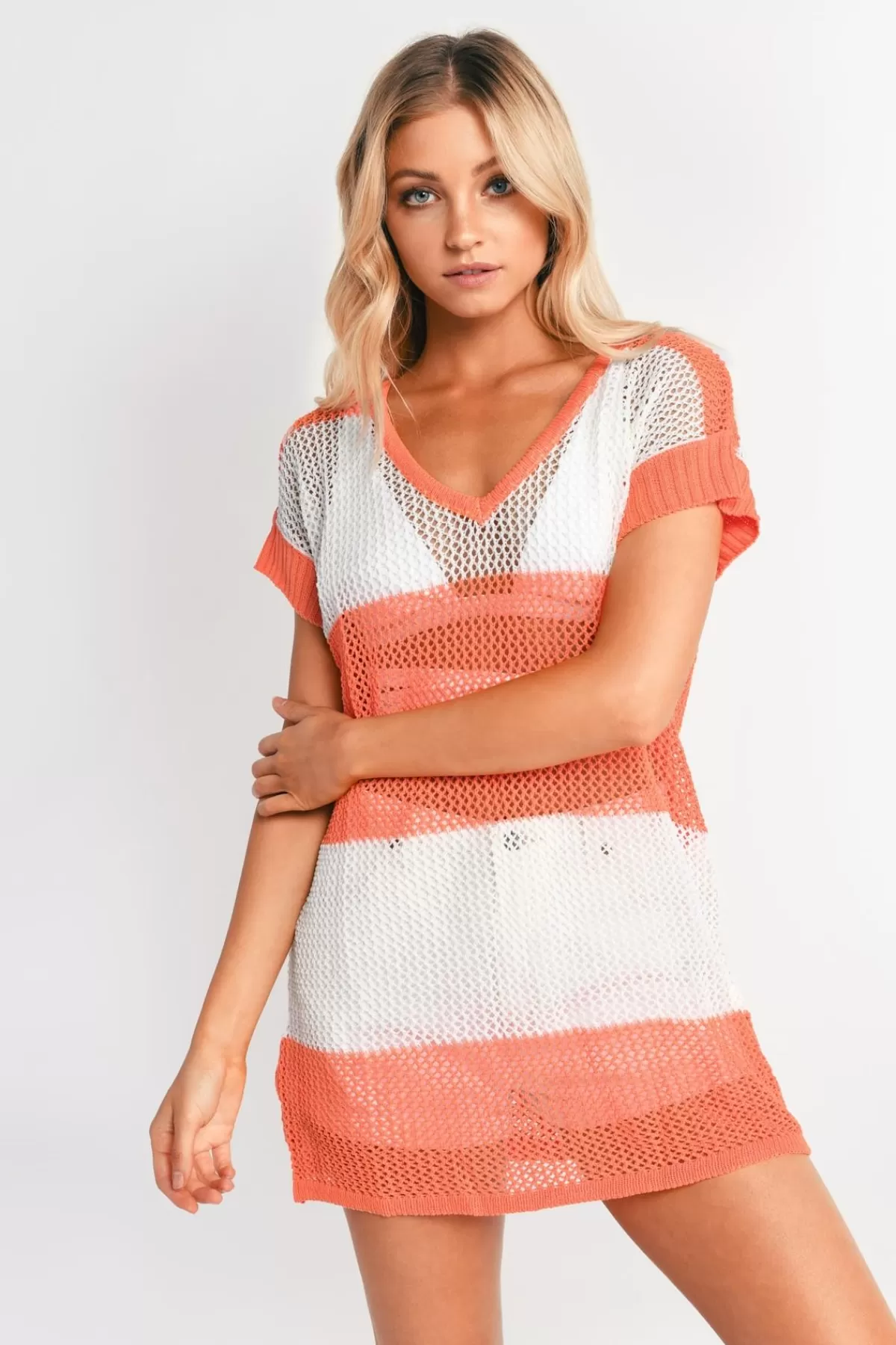 Tobi Spaced Out Two-Tone Cover Up - * Going Out Tops