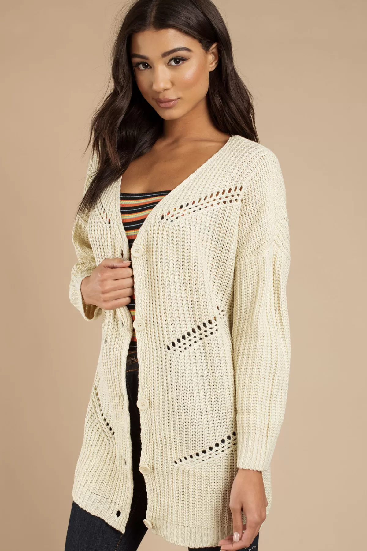 Tobi Spring Equinox Knit Cardigan - * Long Sleeve Tops | Sweaters & Cardigans