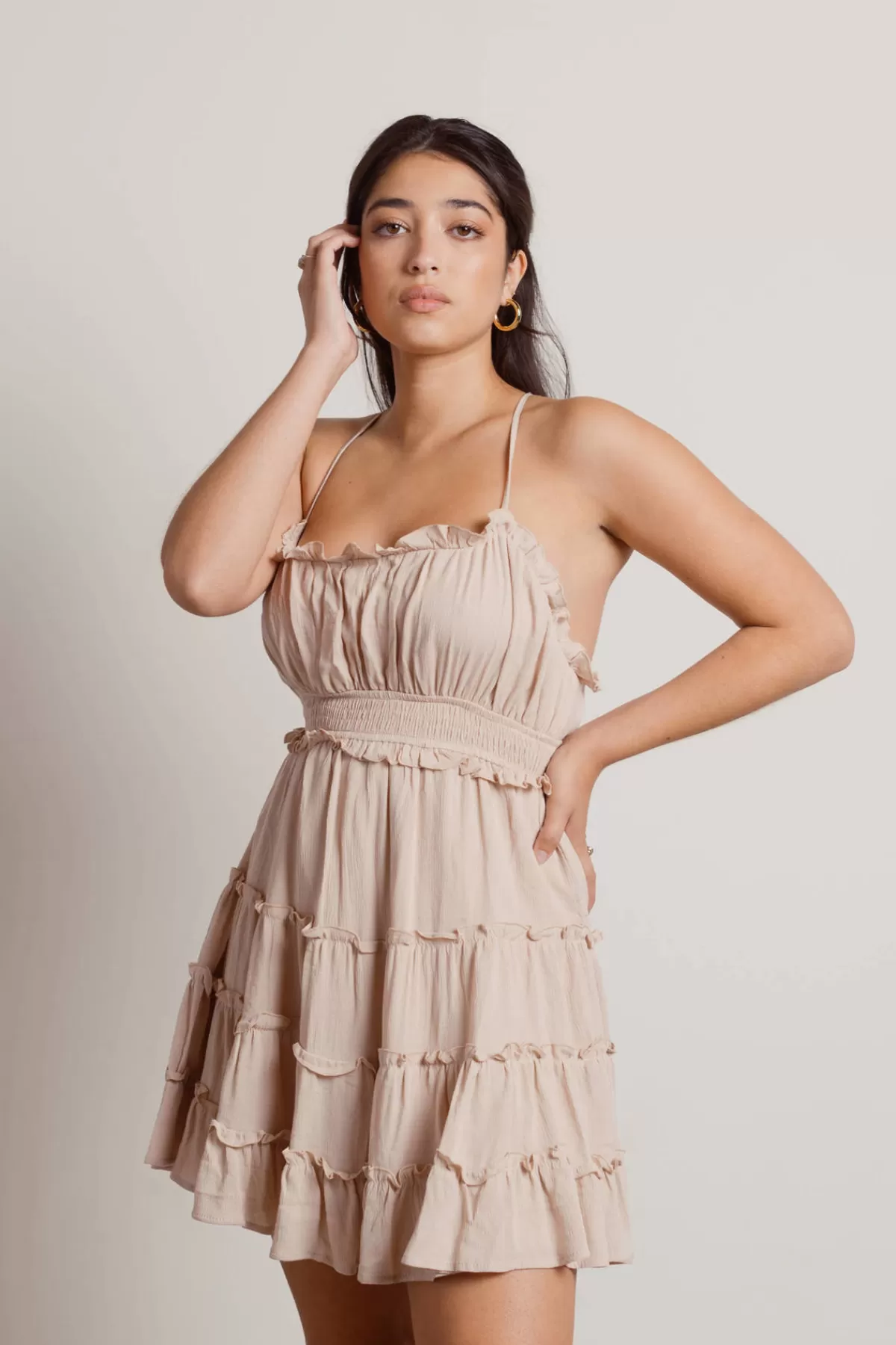 Tobi Stargazer Tiered Skater Mini Dress - * Honeymoon Outfits | Bump Friendly Dresses