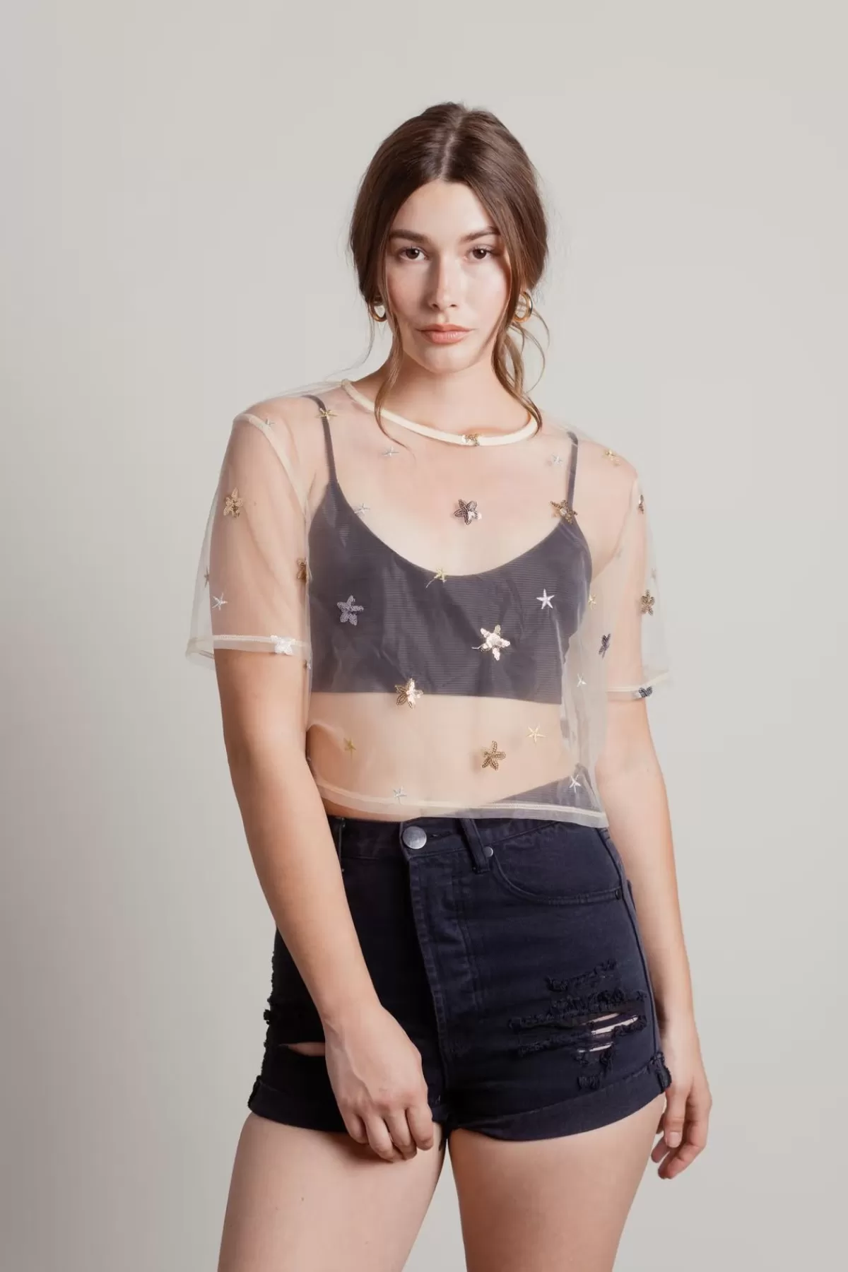 Tobi Starry Night Crop Top - * Halloween Outfits | Night Club Outfits