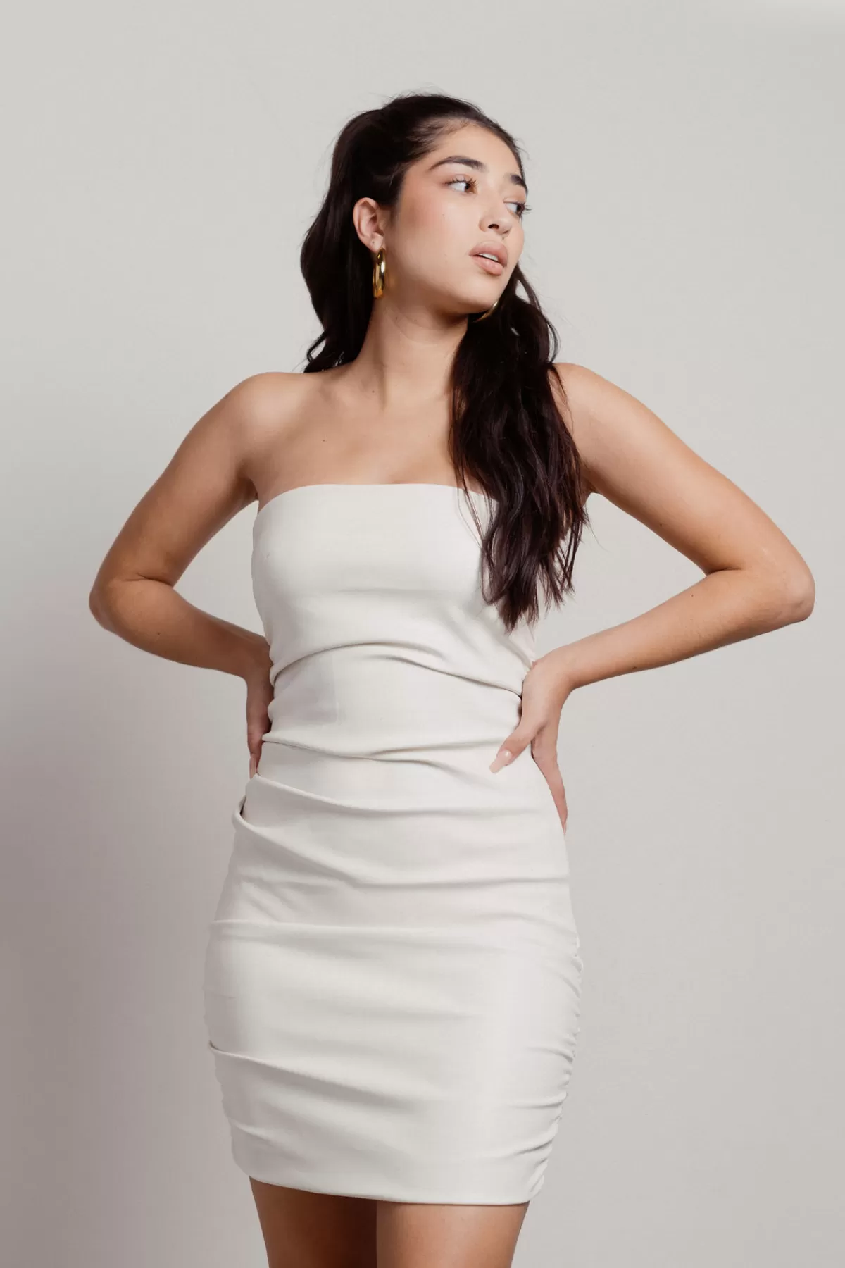 Tobi Stay Up Strapless Pleather Mini Dress - * Reception Dresses | Bridal Shower Dresses